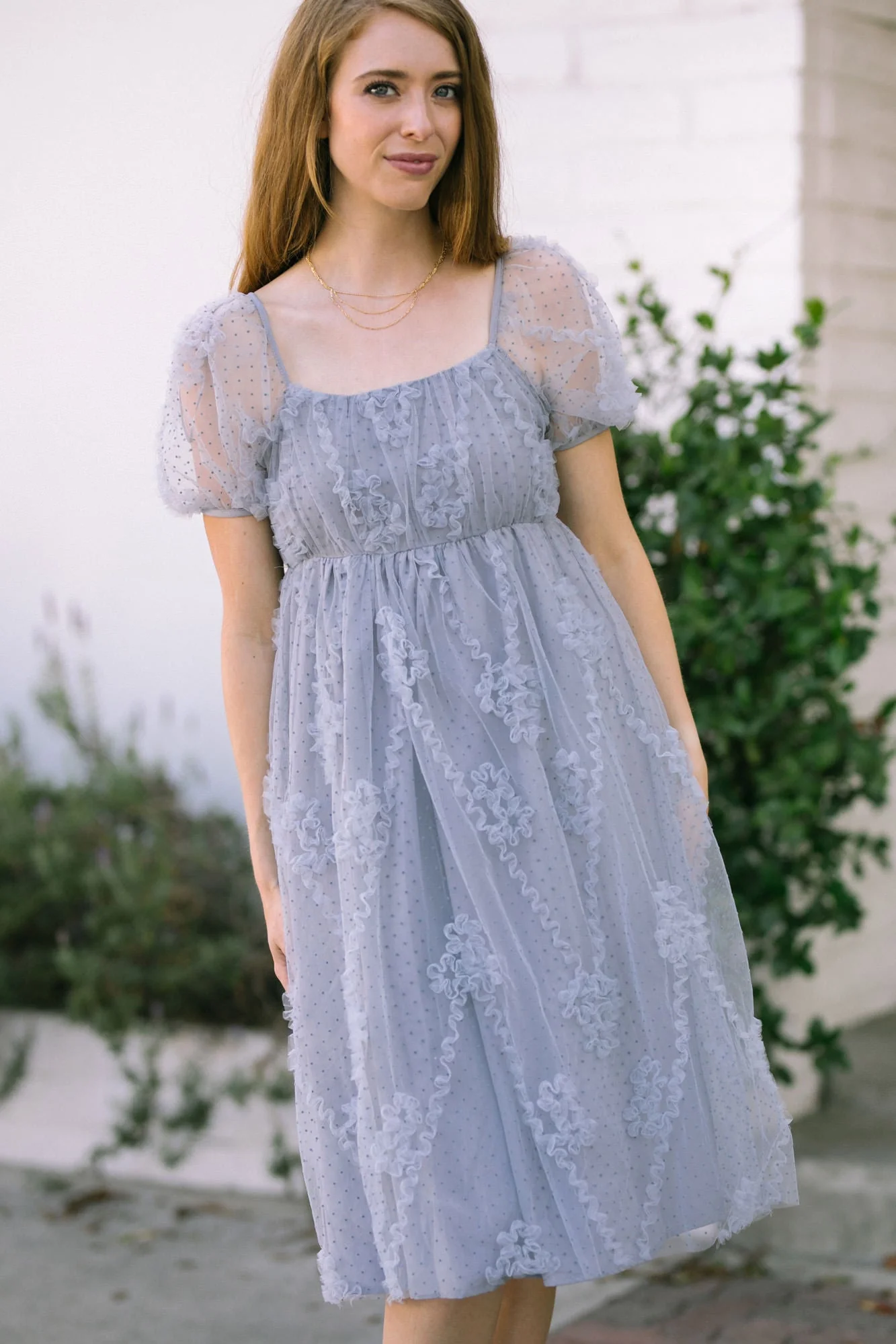 Gwen Dotted Tulle Dress