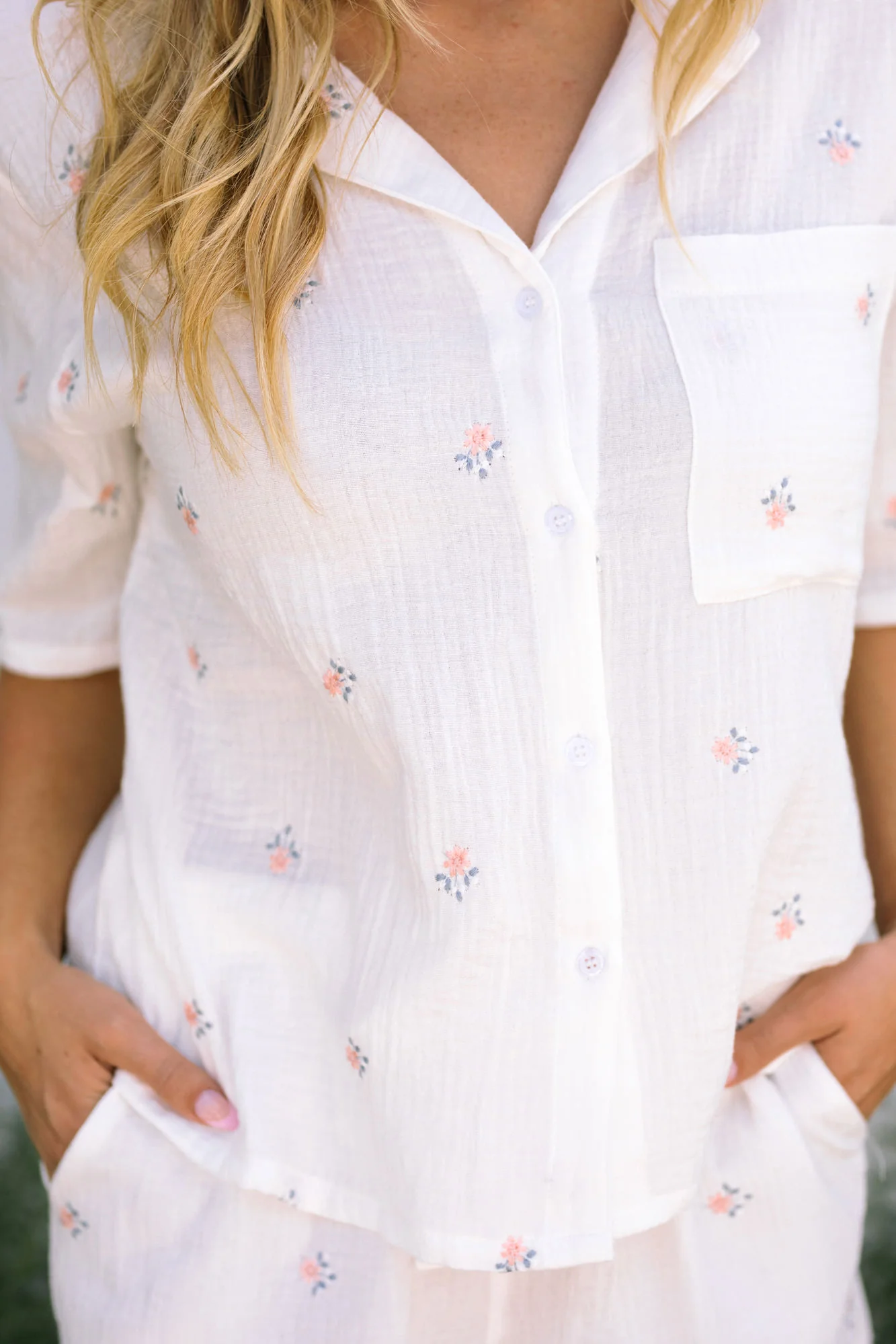 Embroidered Gauze Set