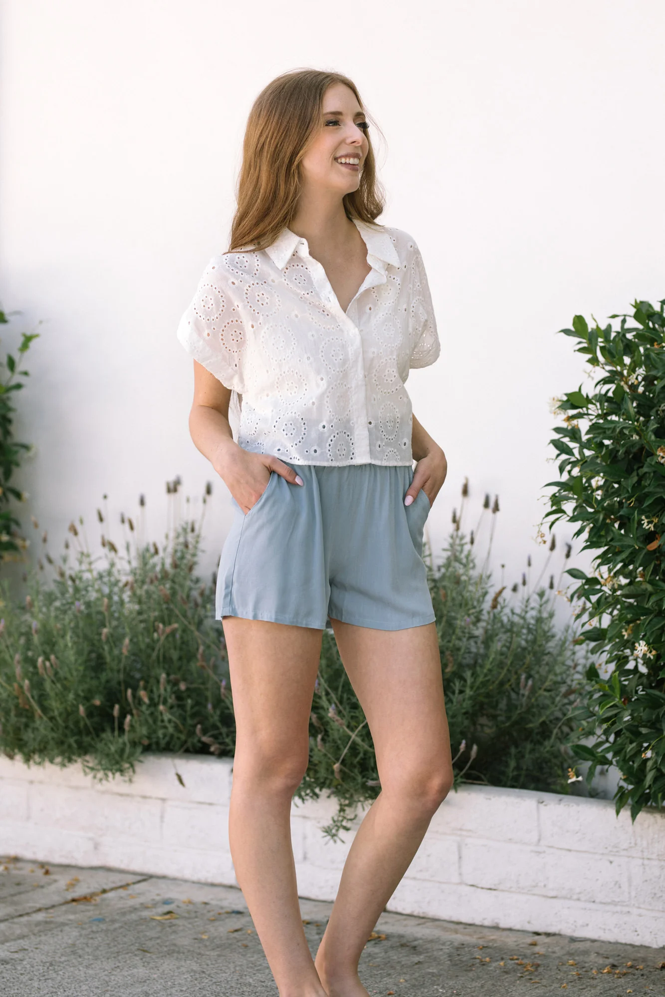 Eyelet Button Shirt