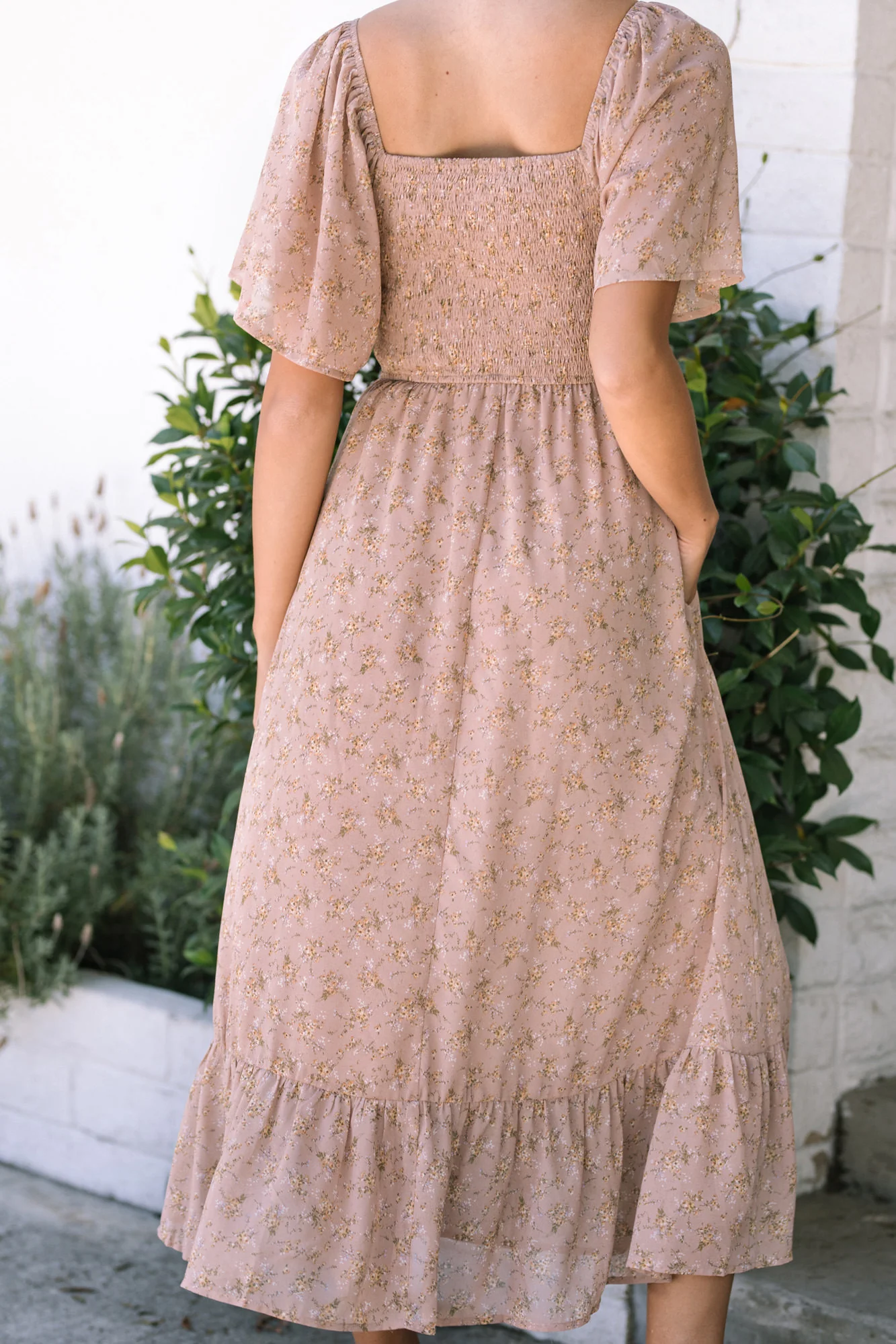 Smocked Midi Dress