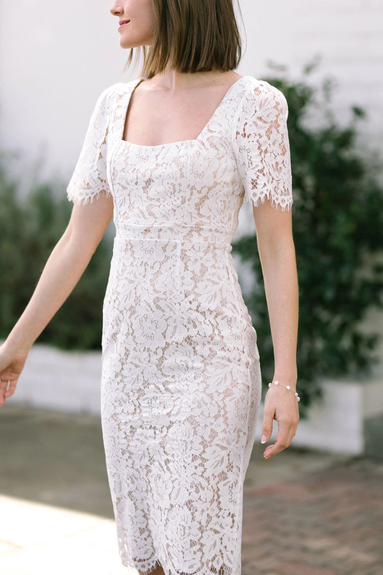 Floral Lace Midi Dress