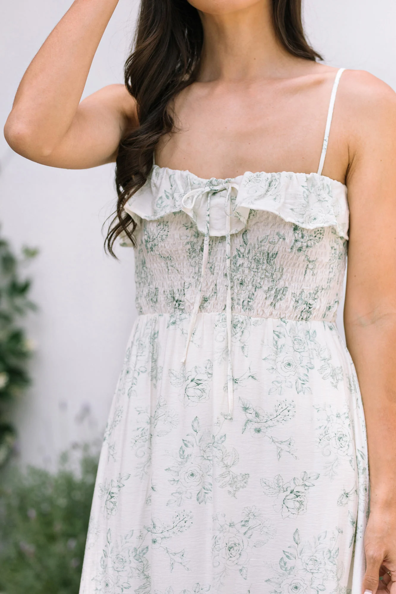 Smocked Floral Dress