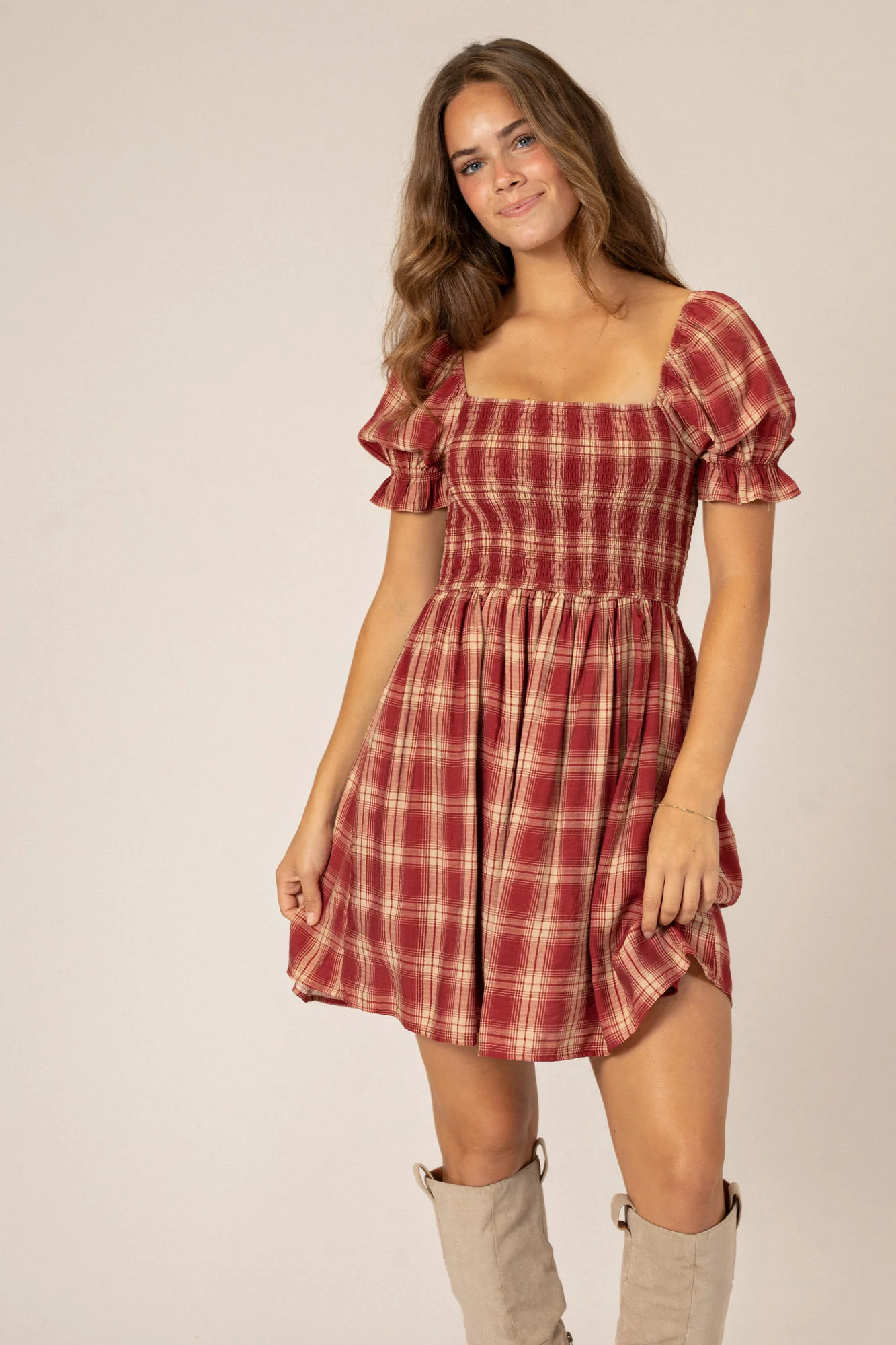 Ramona Plaid Mini Dress