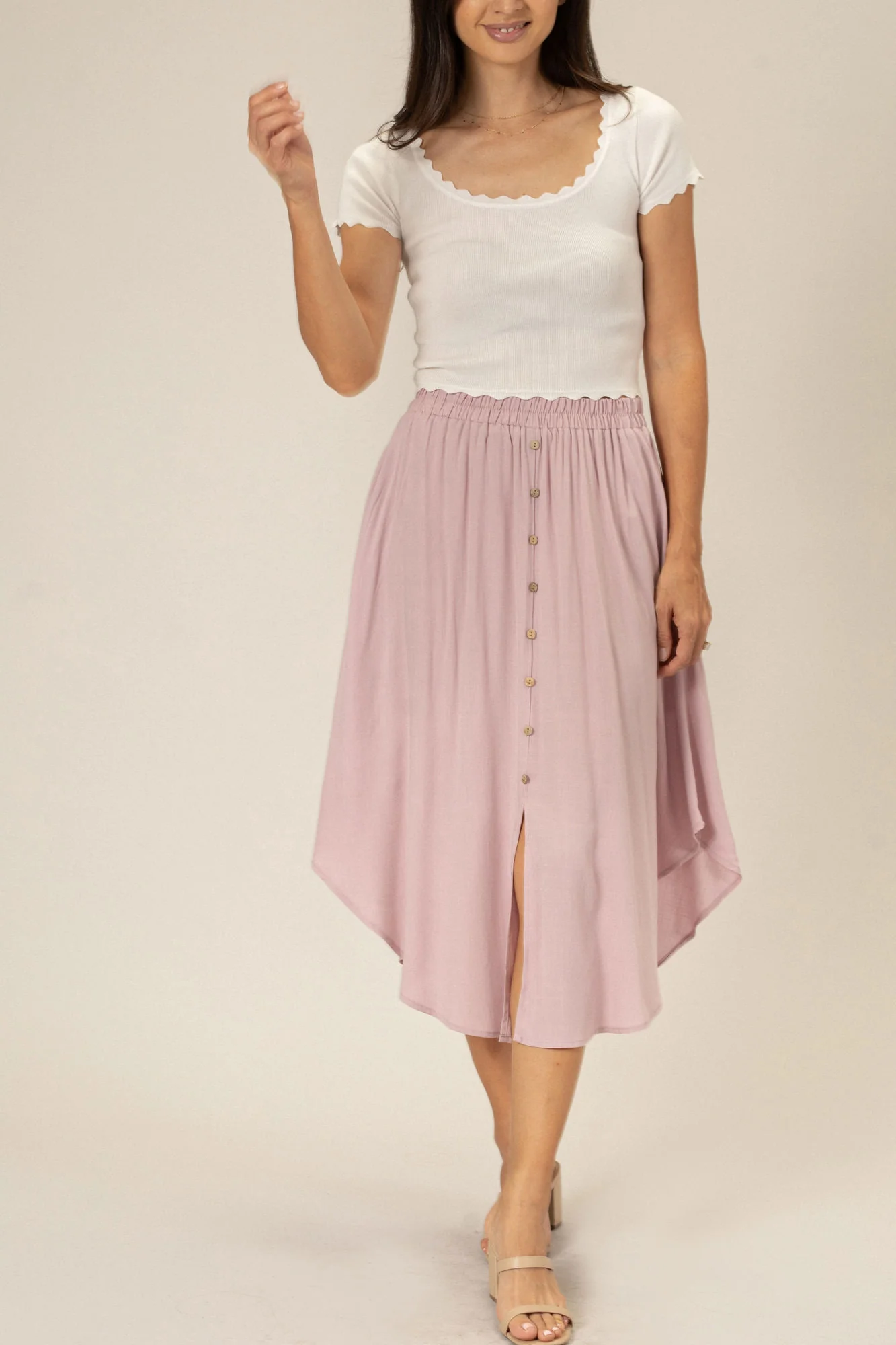 Round Hem Skirt