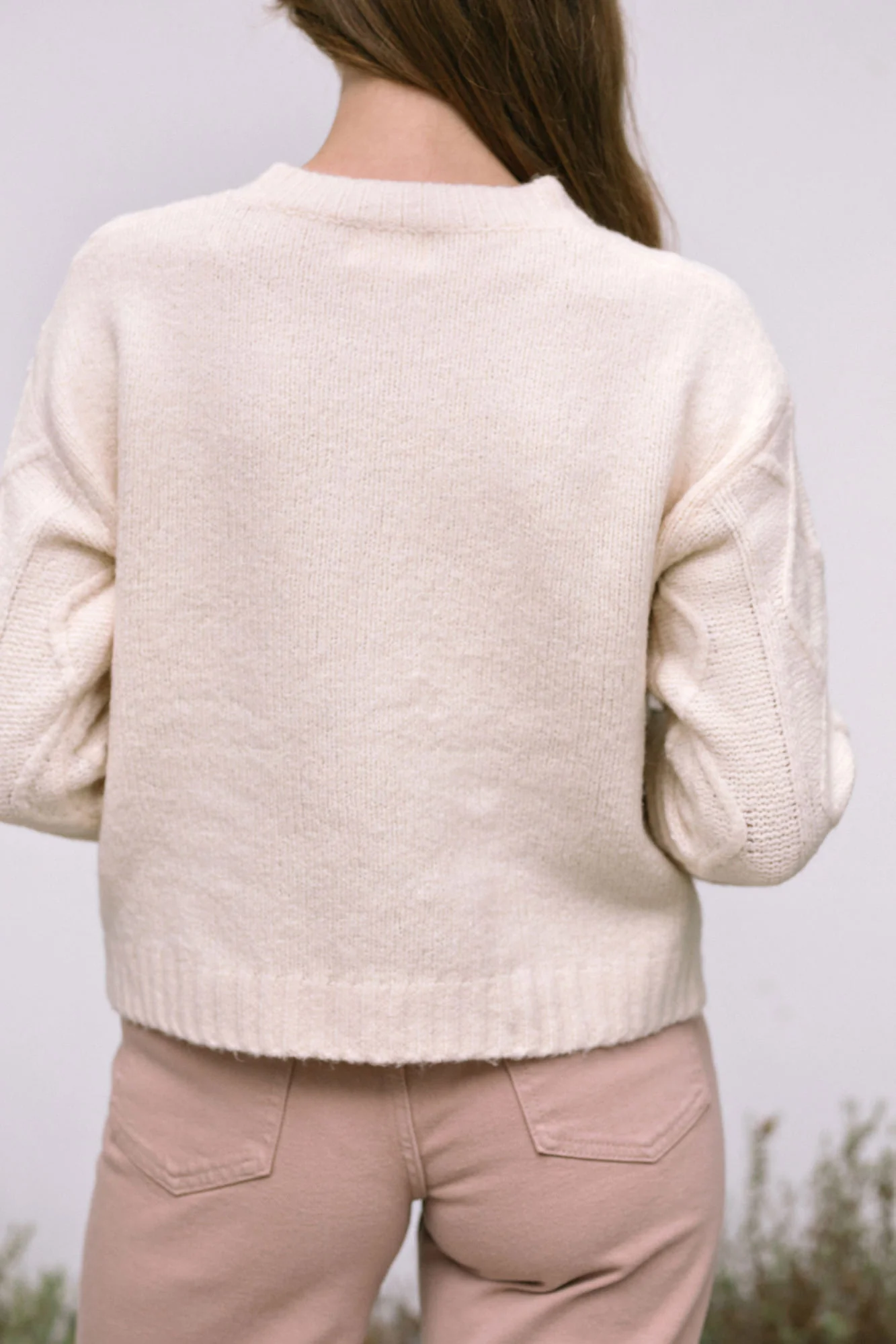 Cable Knit Bow Sweater