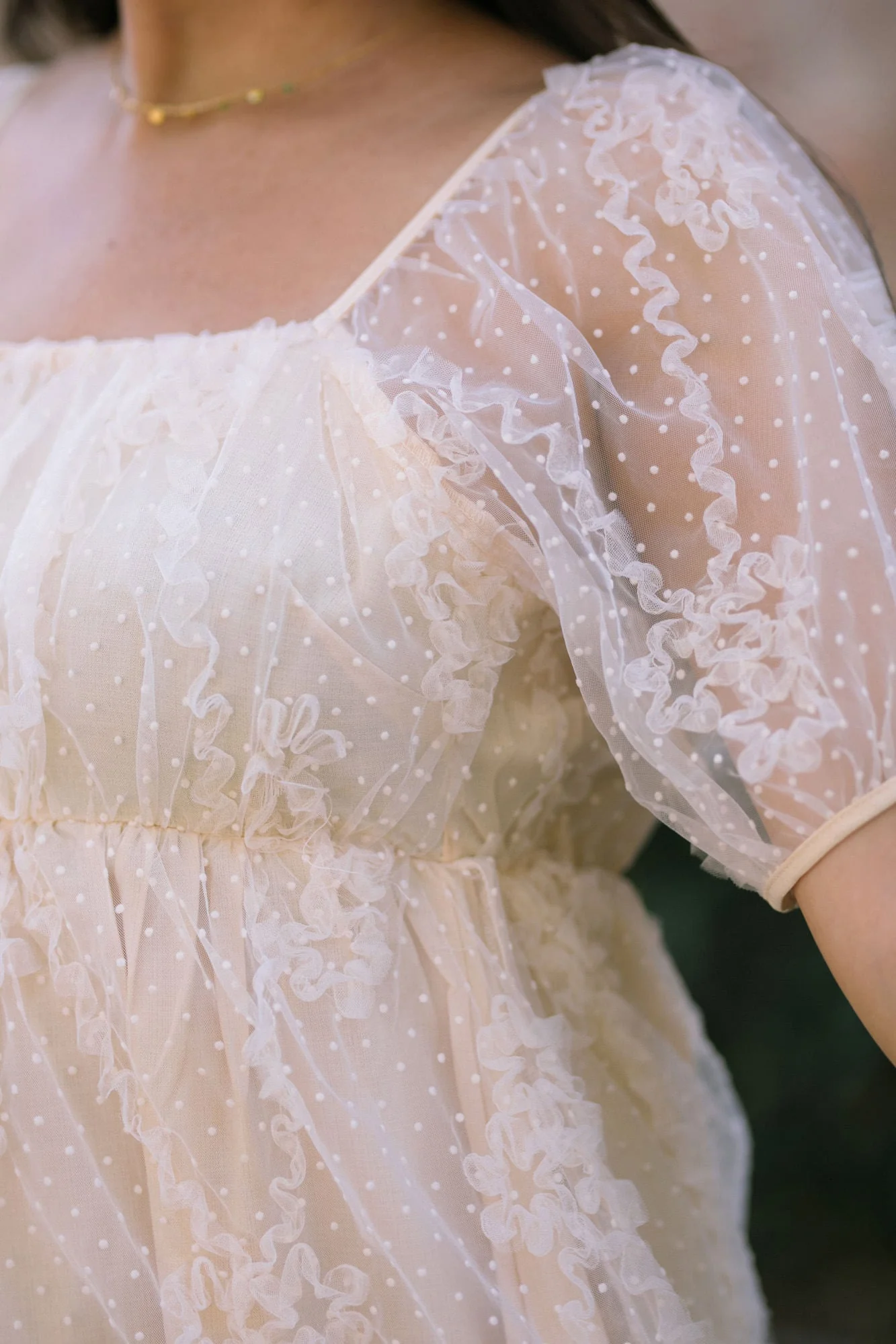 Gwen Dotted Tulle Dress