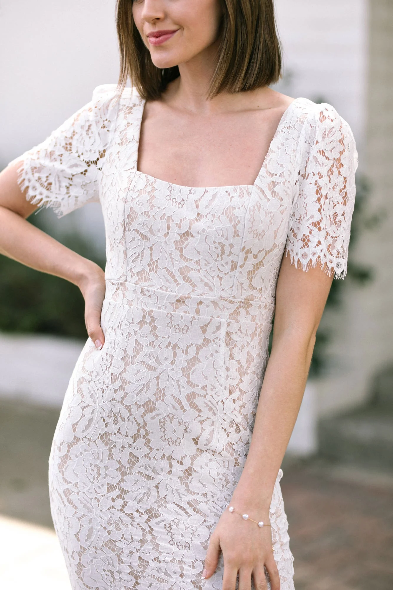 Floral Lace Midi Dress