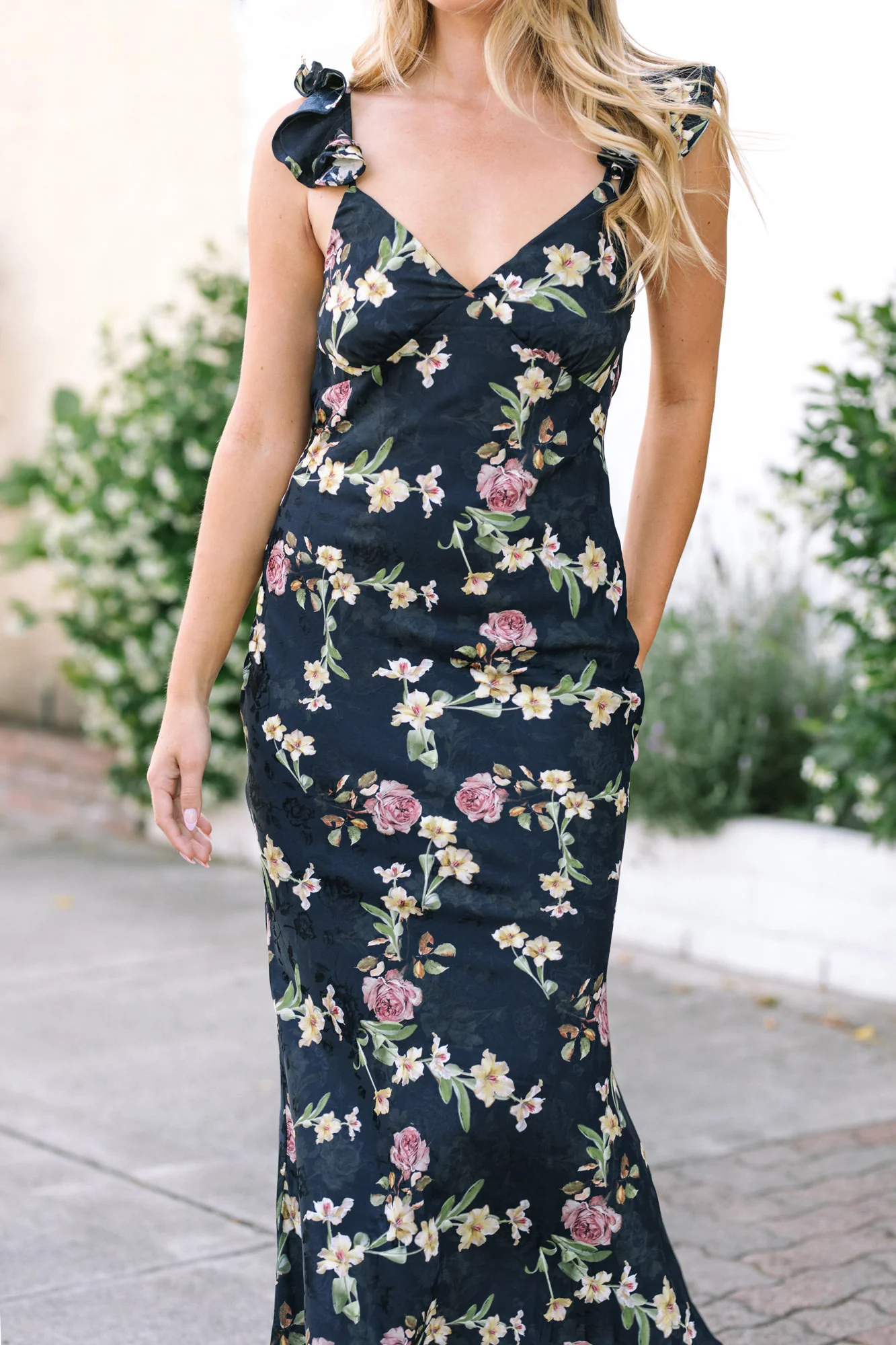 Nadine Flutter Sleeve Maxi Dress