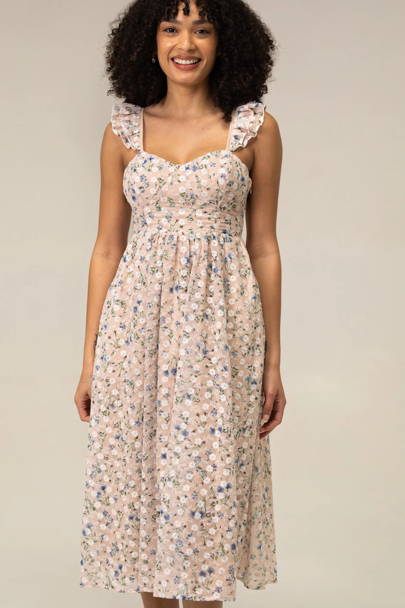 Annelise Floral Embroidered Dress