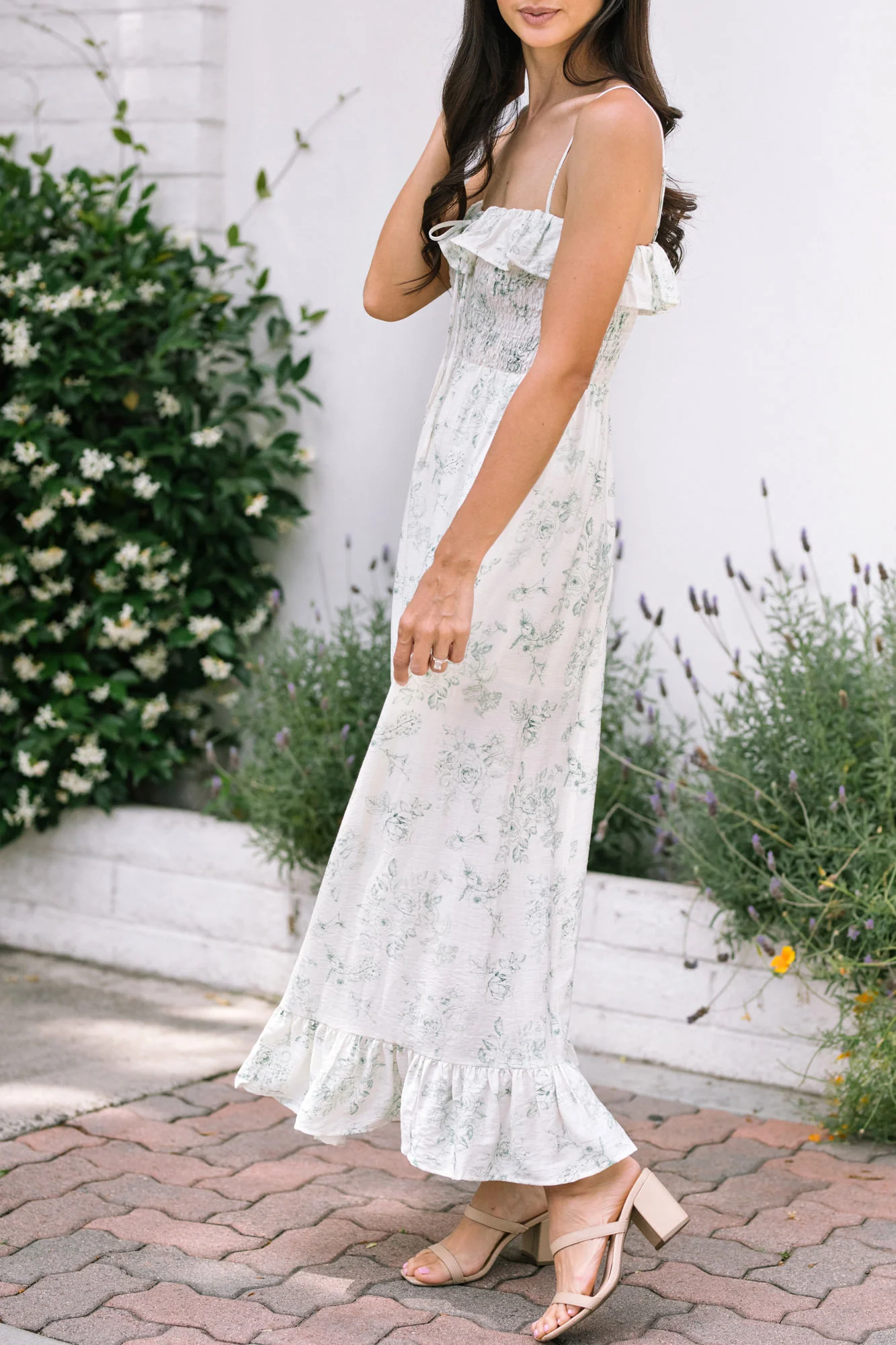 Smocked Floral Dress