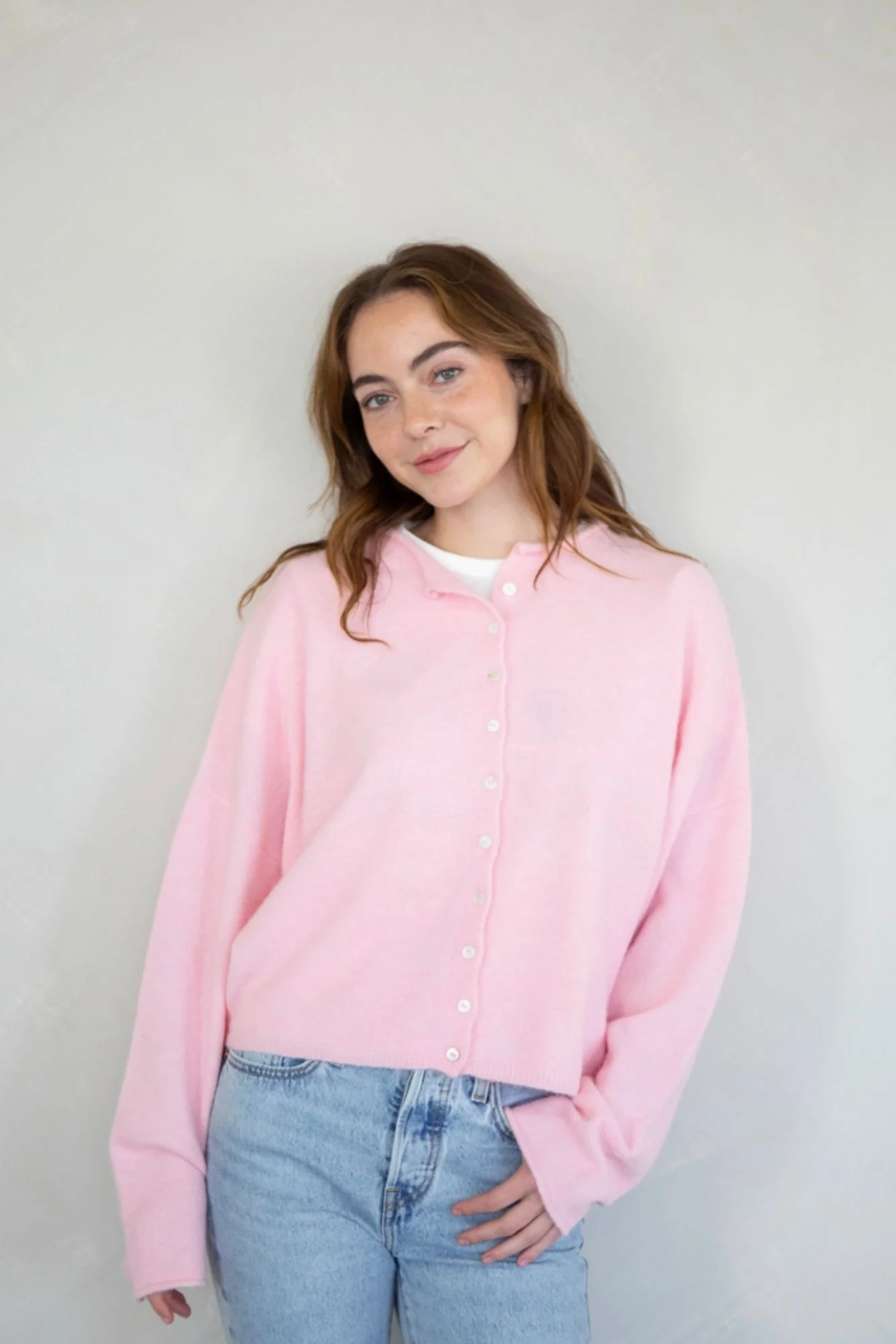 Buttoned Knit Cardigan