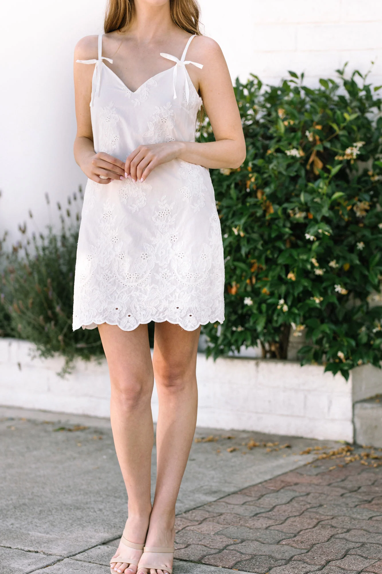 Embroidered Mini Dress