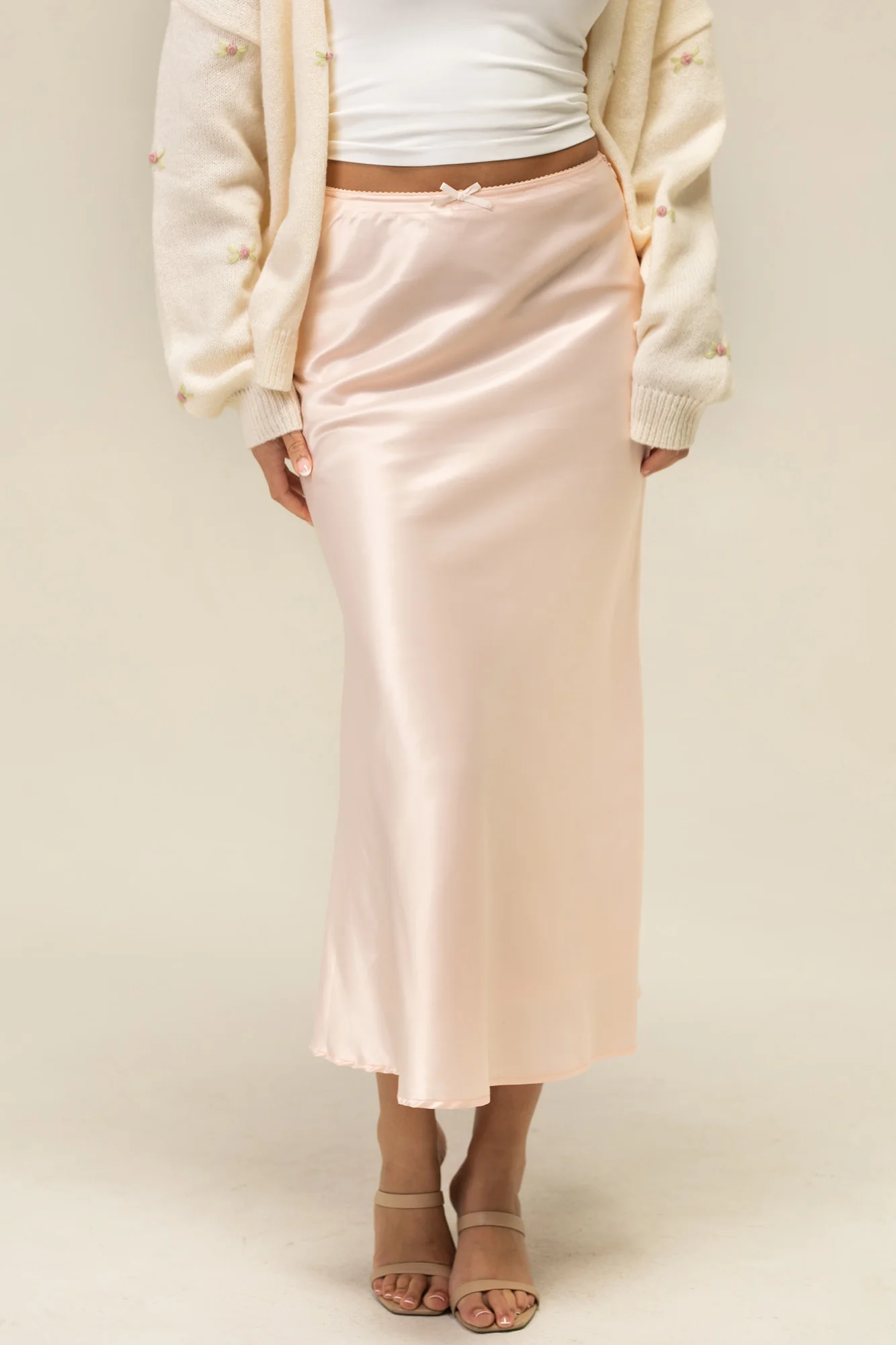 Monroe Satin Slip Skirt