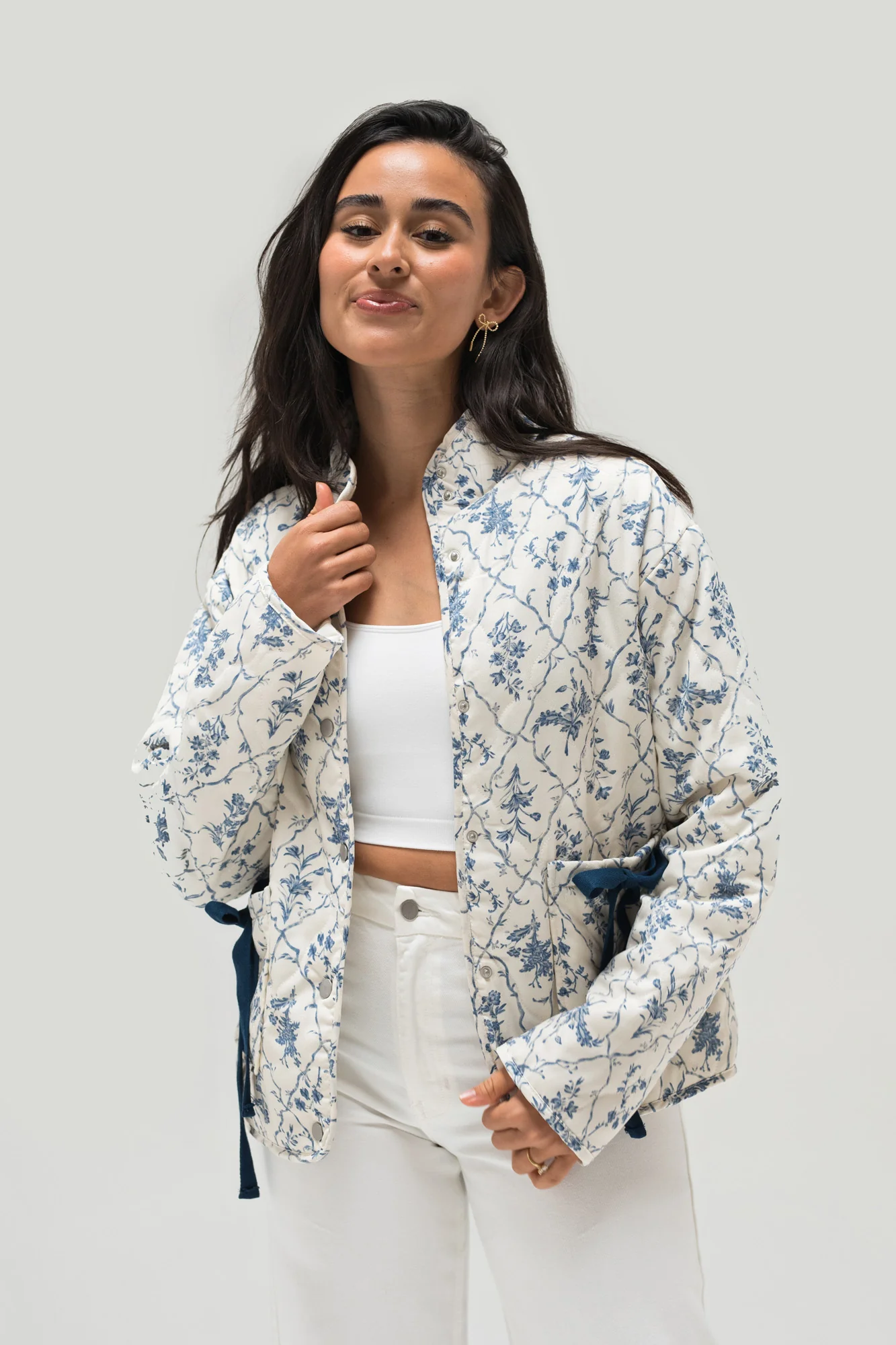 Claire Floral Bow Jacket