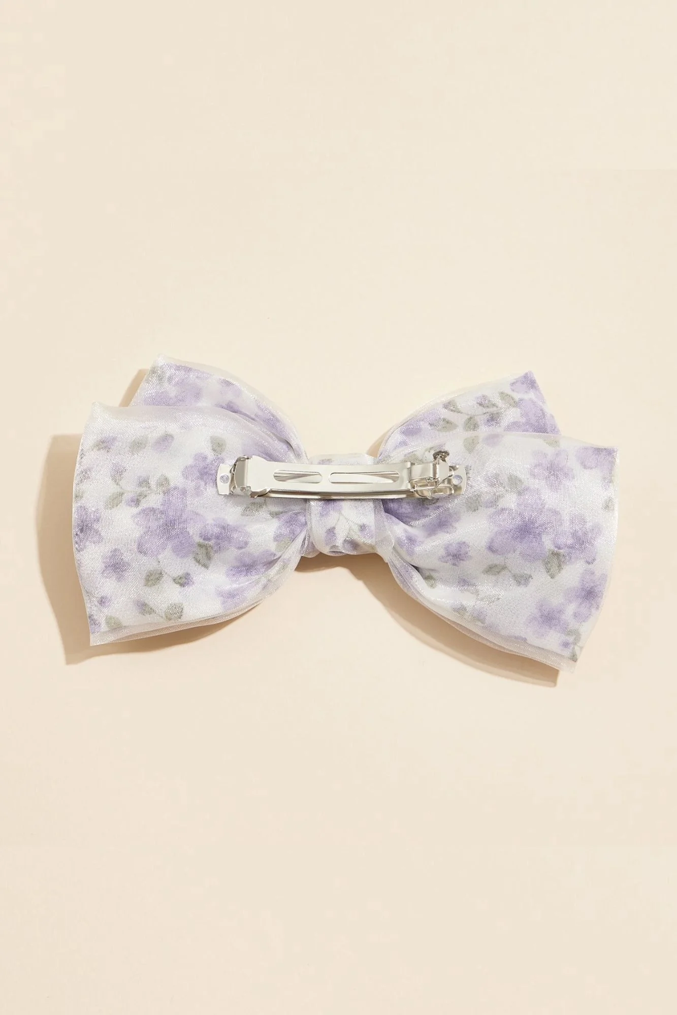 Floral Bow Hair Clip
