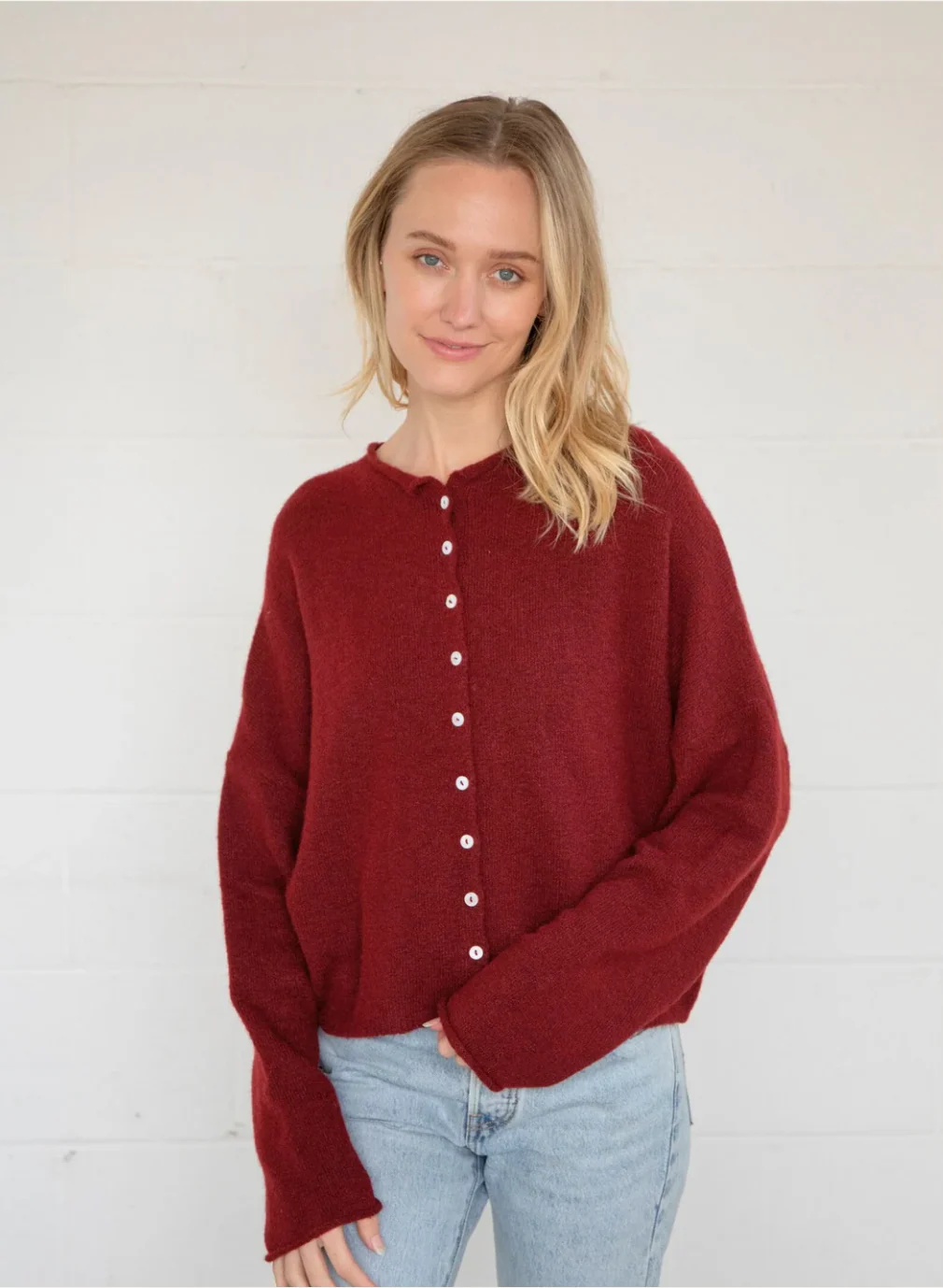 Buttoned Knit Cardigan