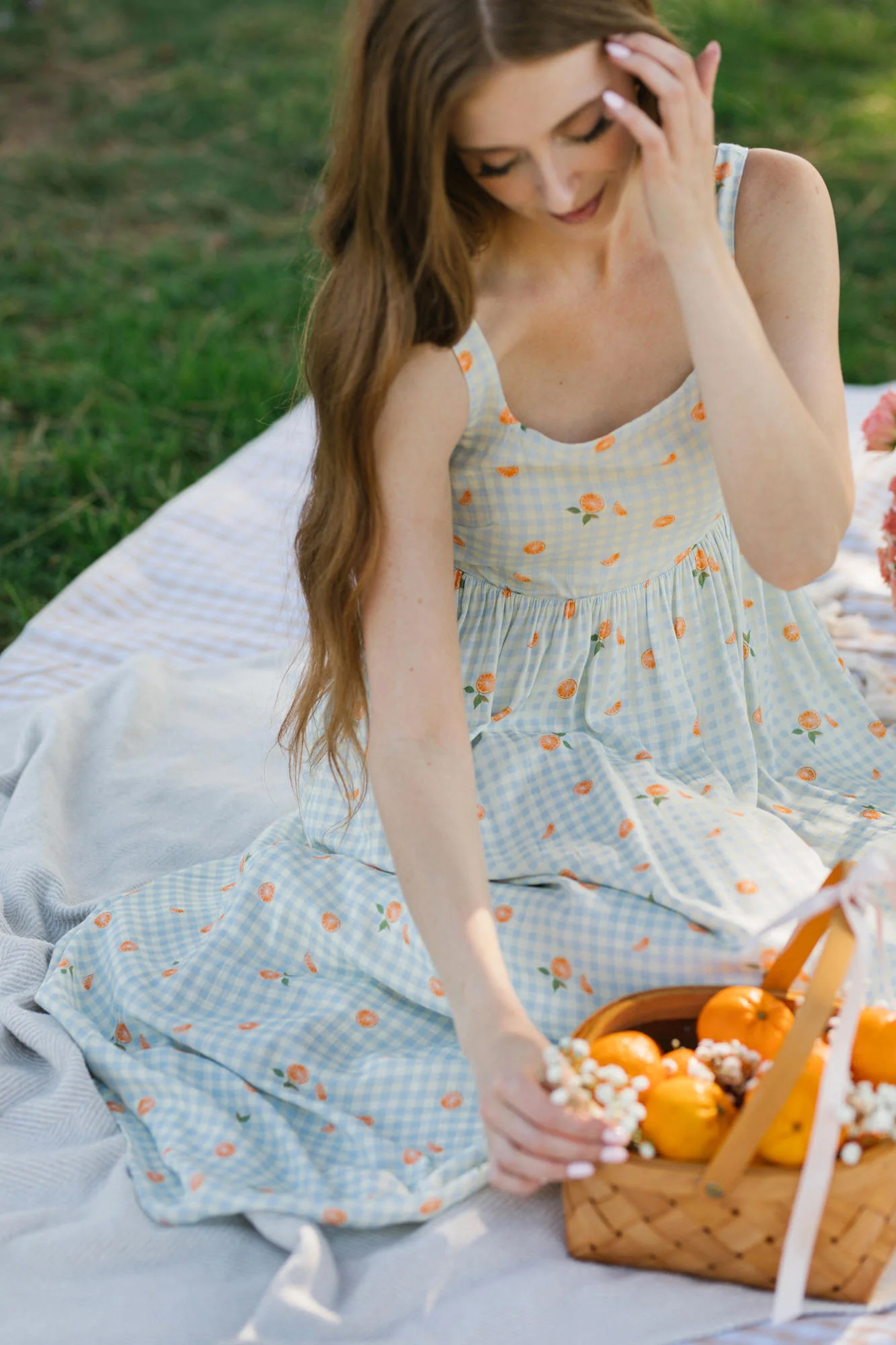 Soleil Babydoll Gingham Dress