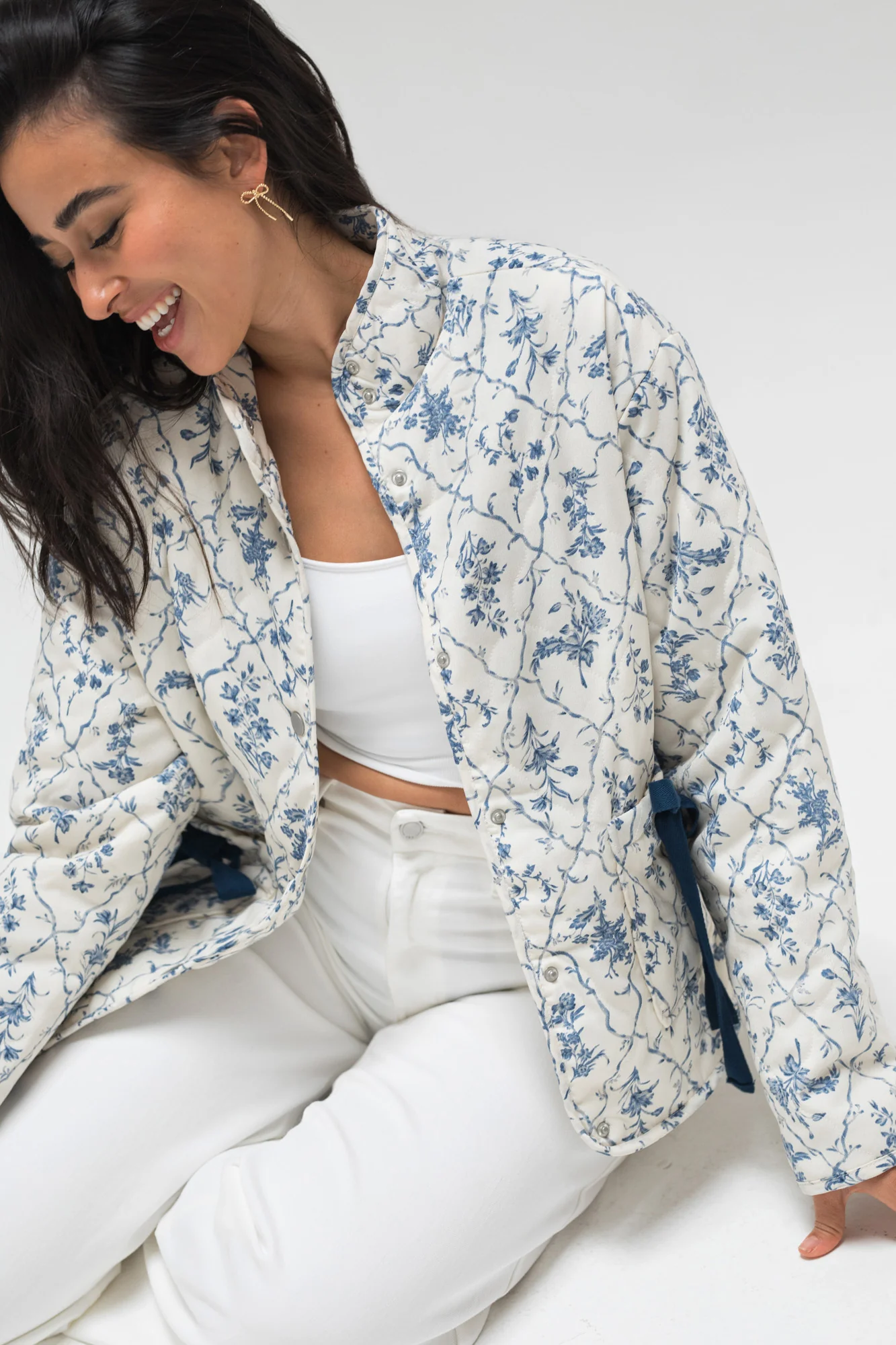 Claire Floral Bow Jacket