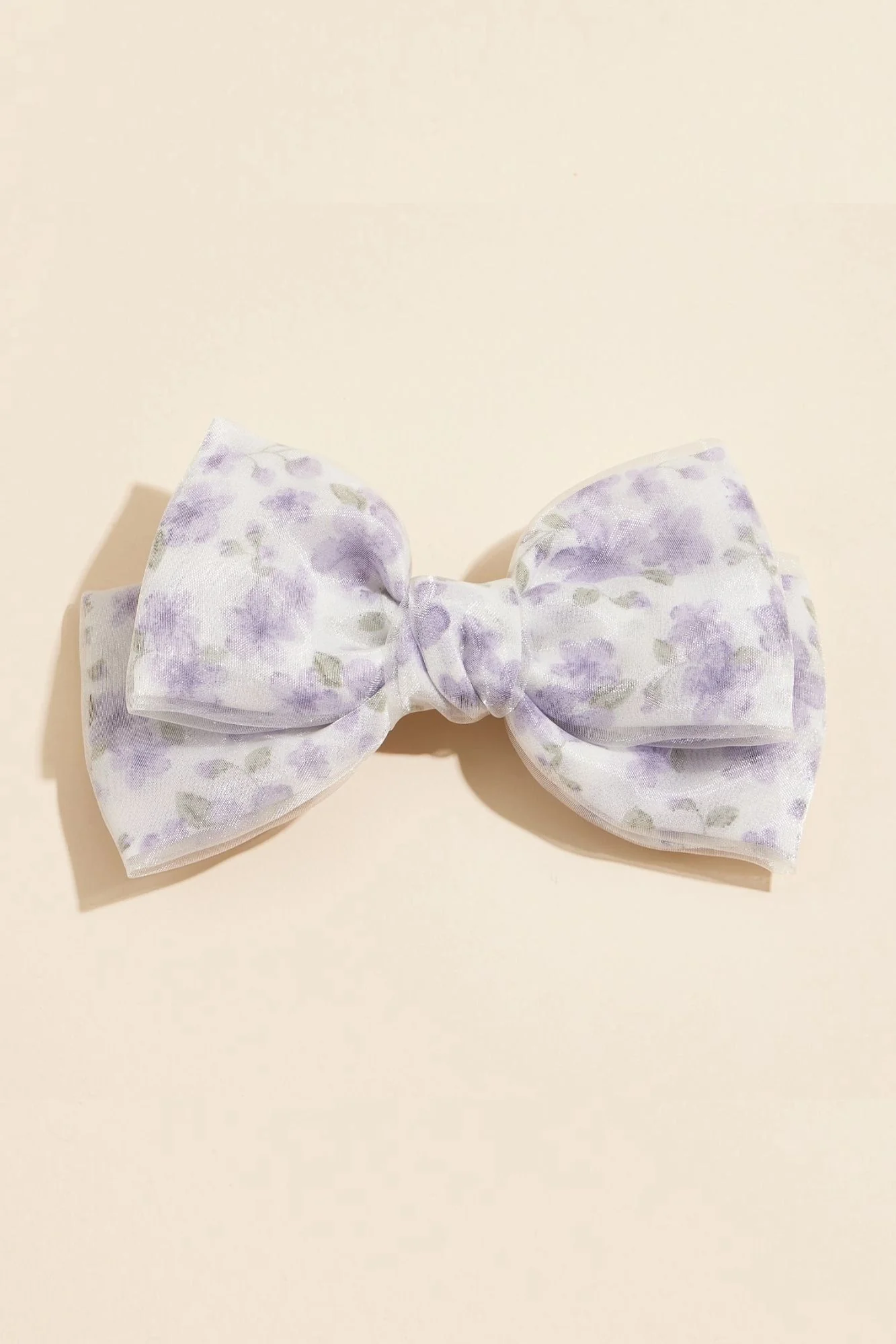 Floral Bow Hair Clip