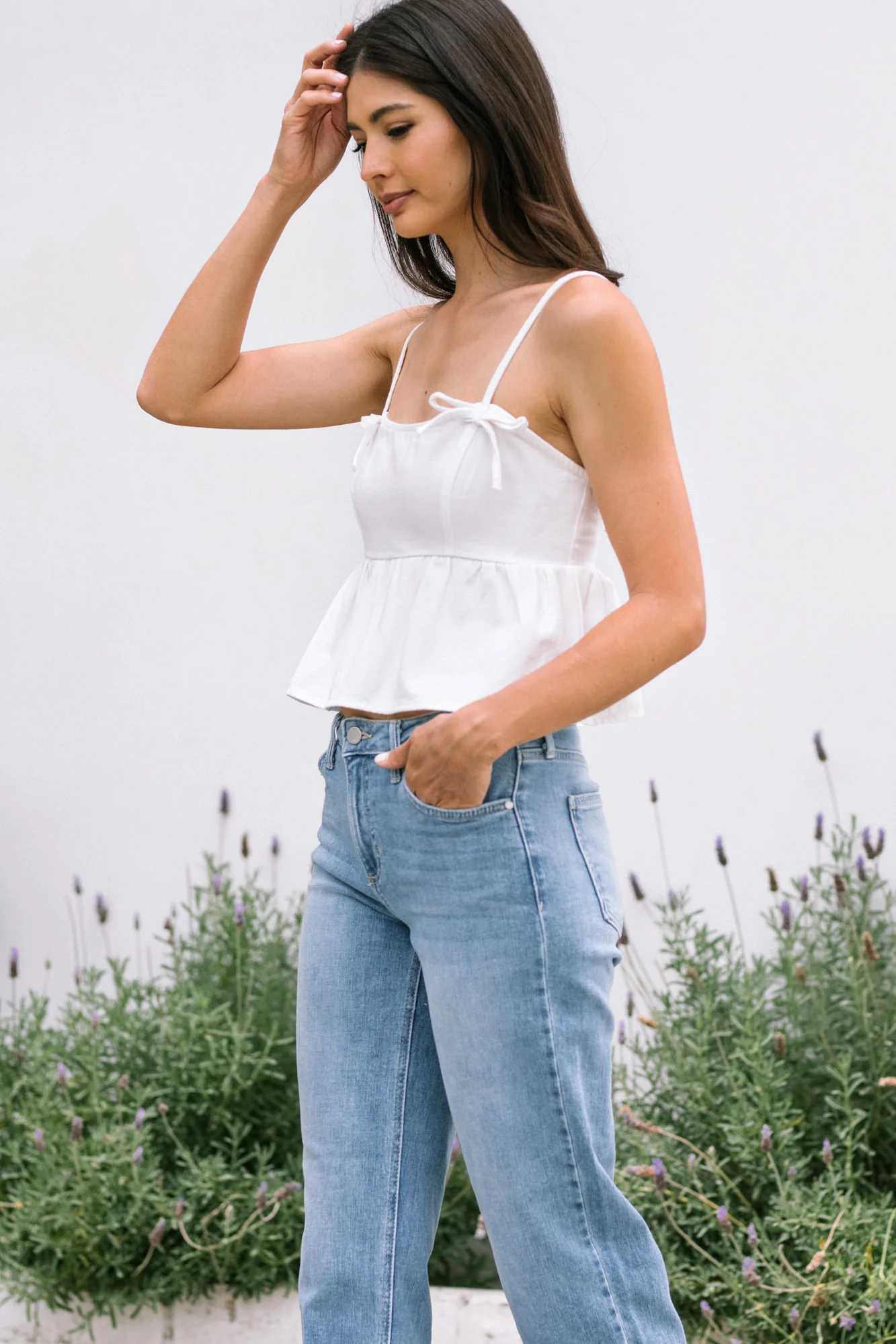 Bailey Denim Bow Top