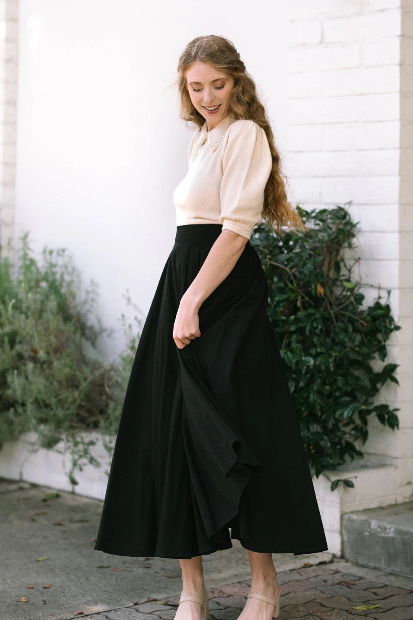 Solid Maxi Skirt