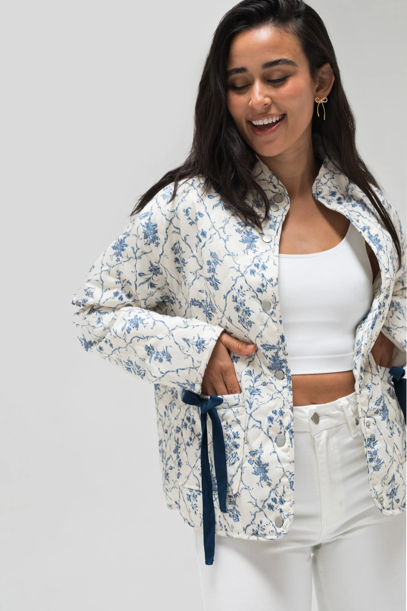 Claire Floral Bow Jacket