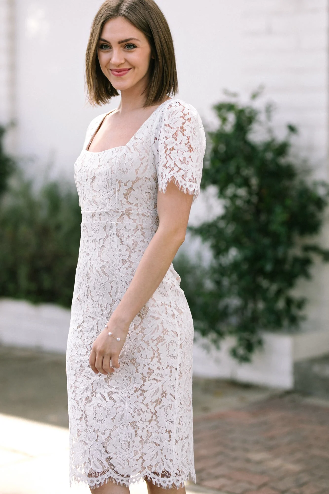 Floral Lace Midi Dress