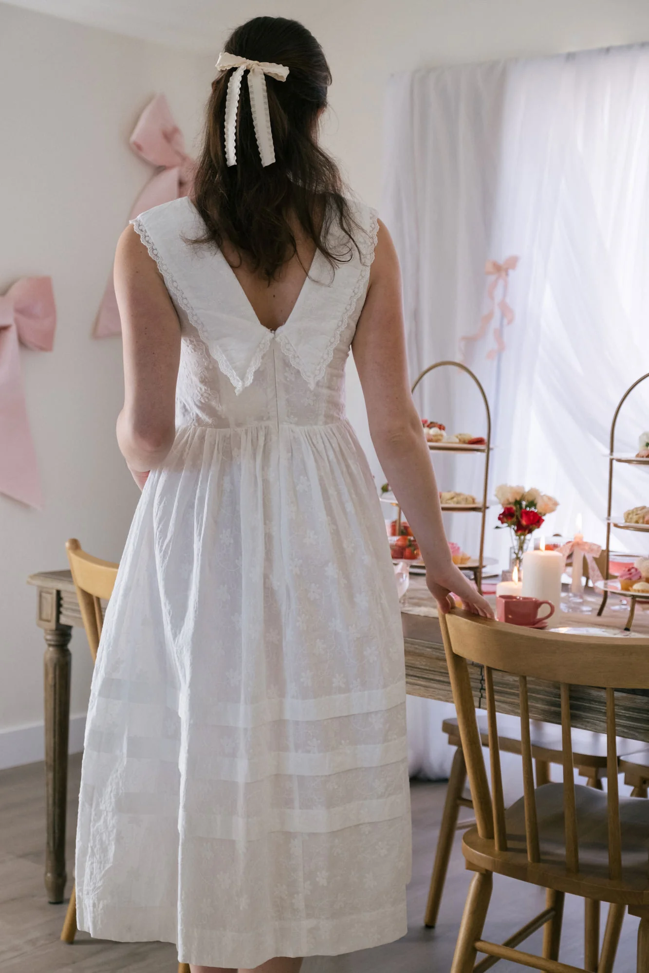 Embroidered Midi Dress