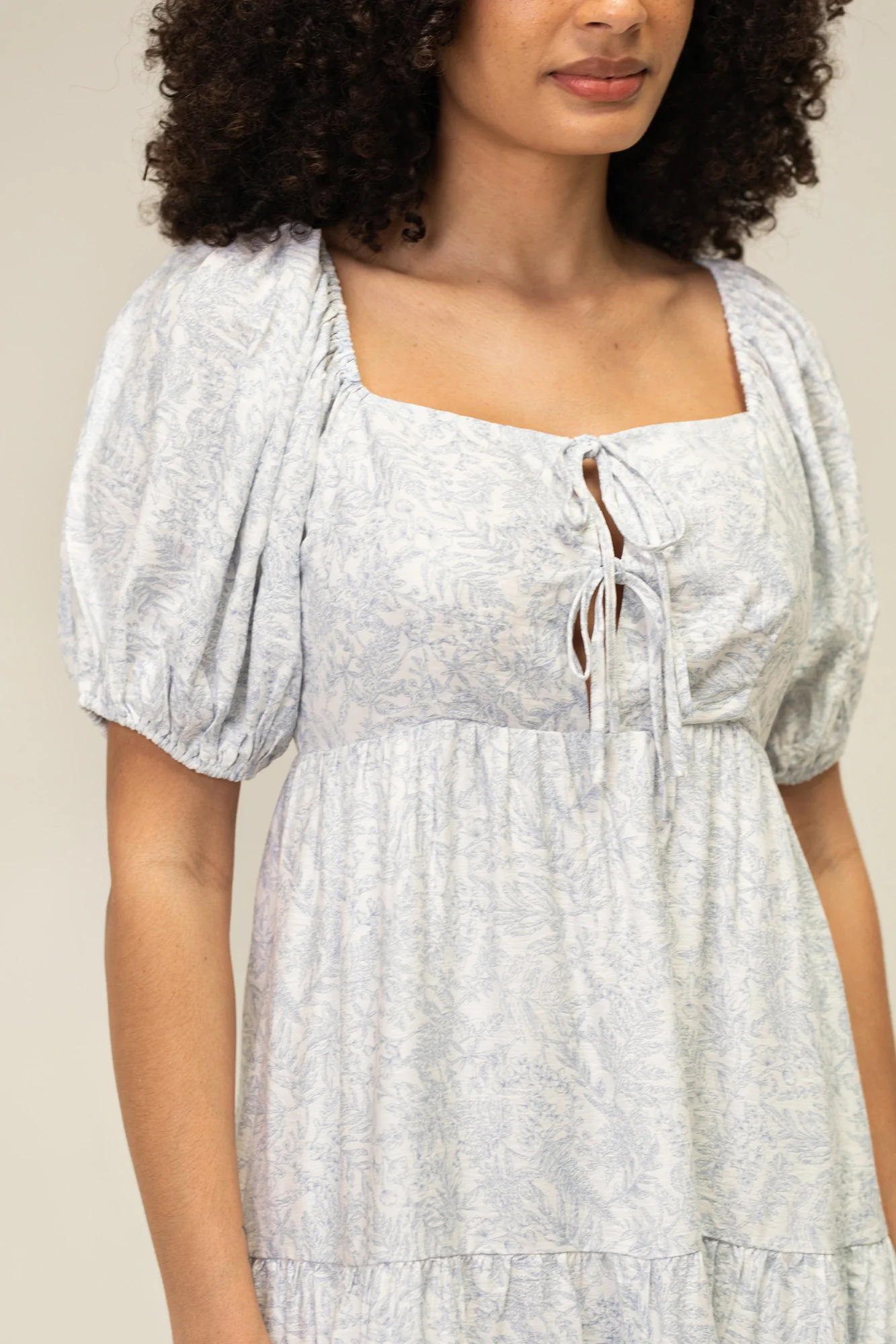 Puff Sleeve Midi Dress