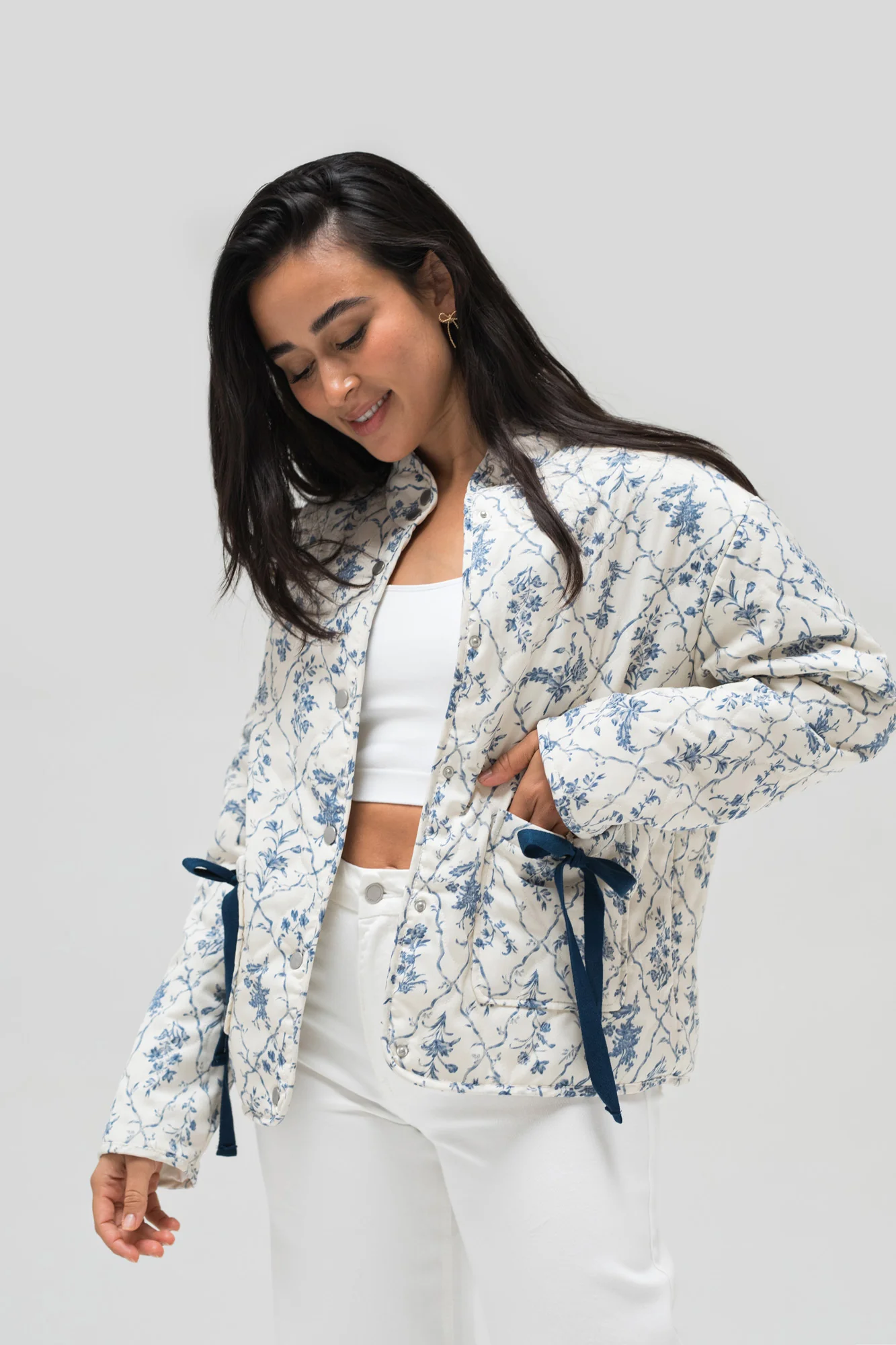 Claire Floral Bow Jacket