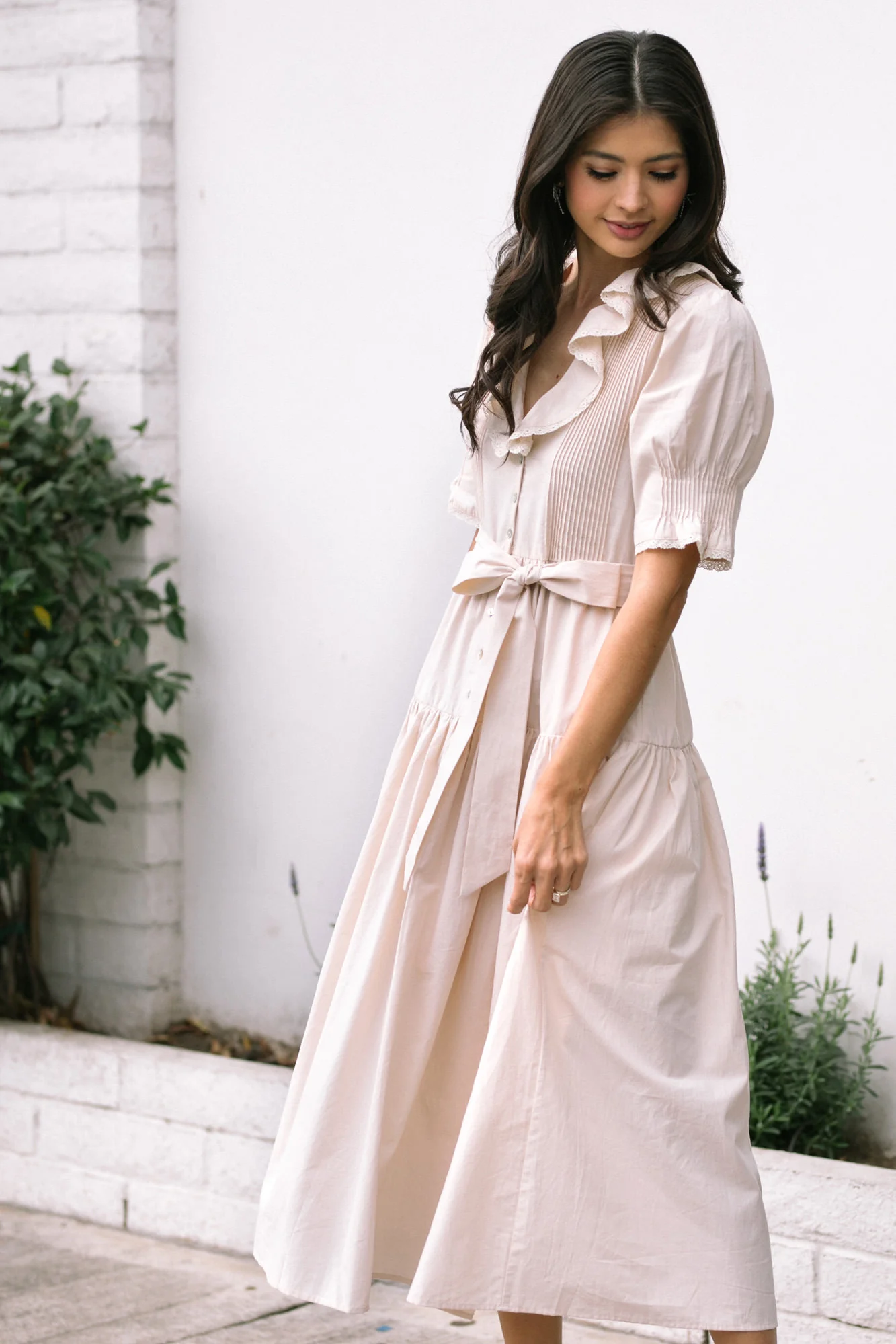 Ruffle Collared Dress