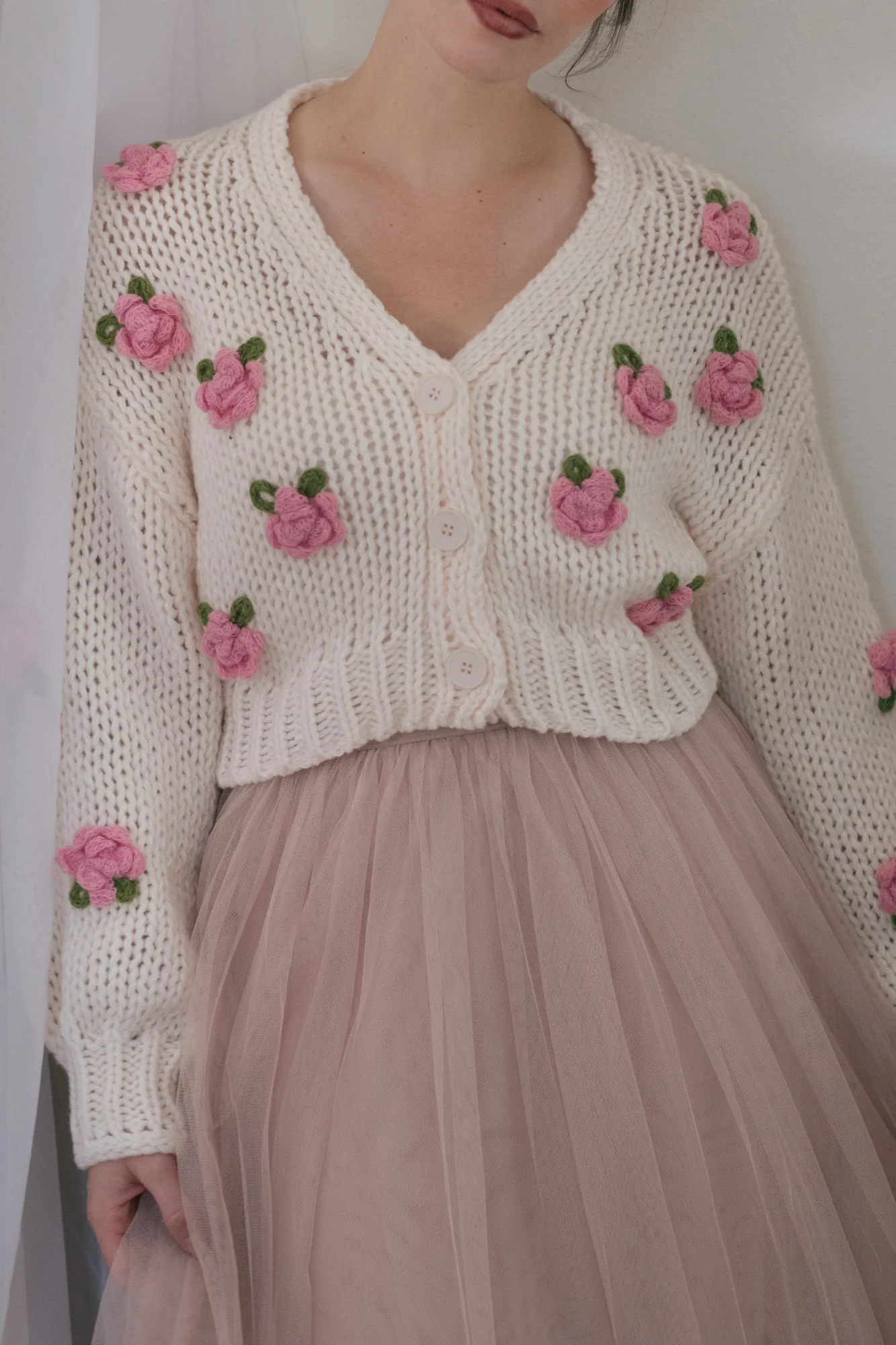 Floral Knit Cardigan