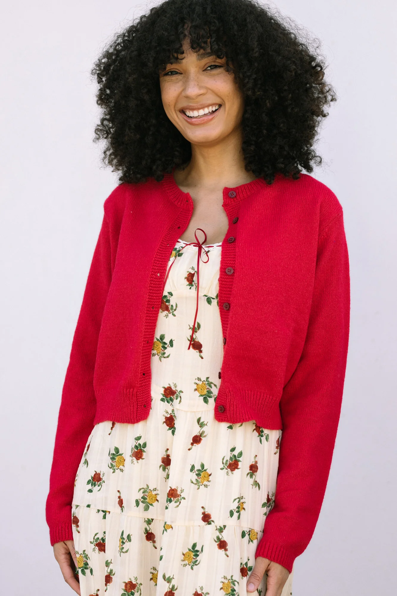 Buttoned Knit Cardigan