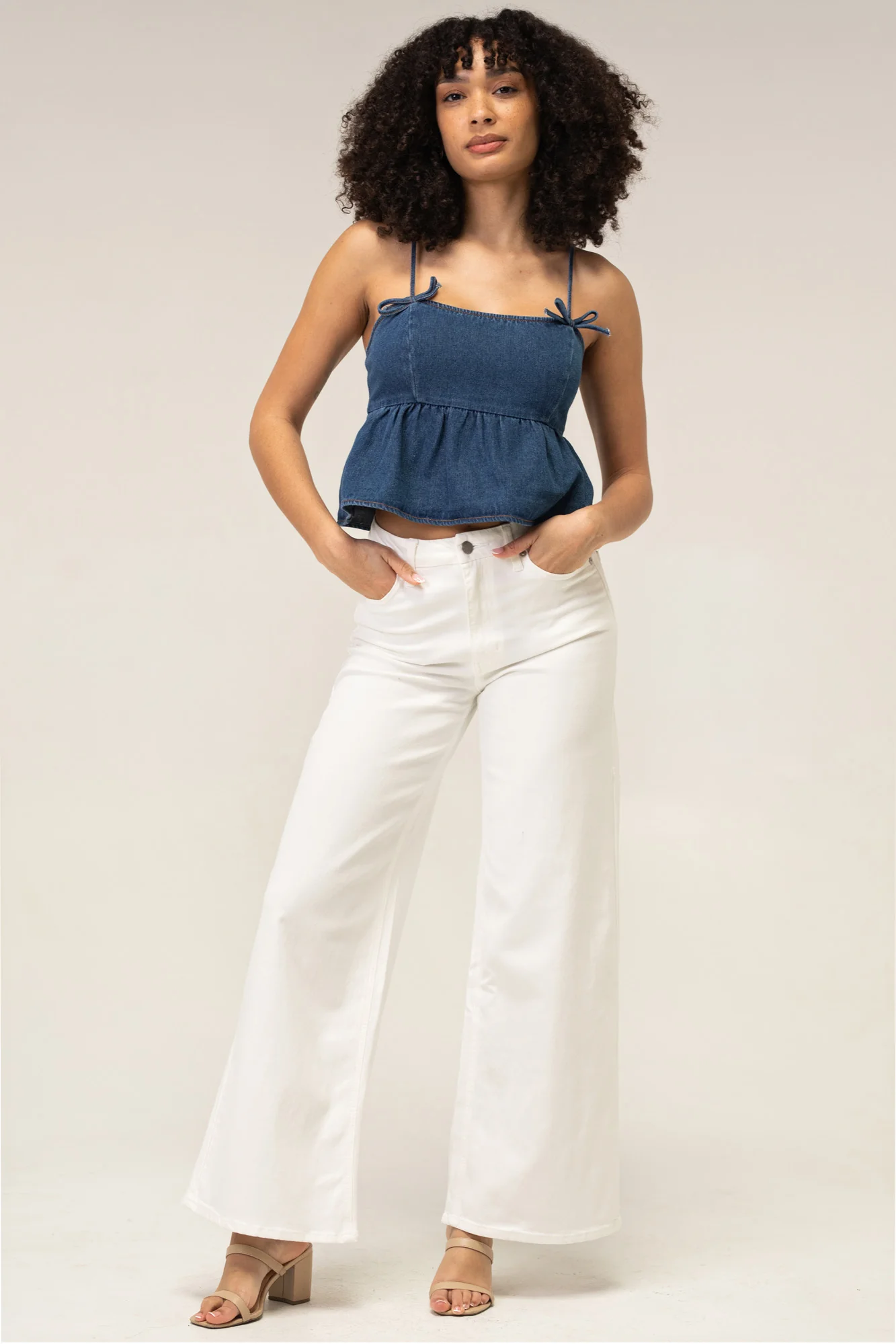 Bailey Denim Bow Top