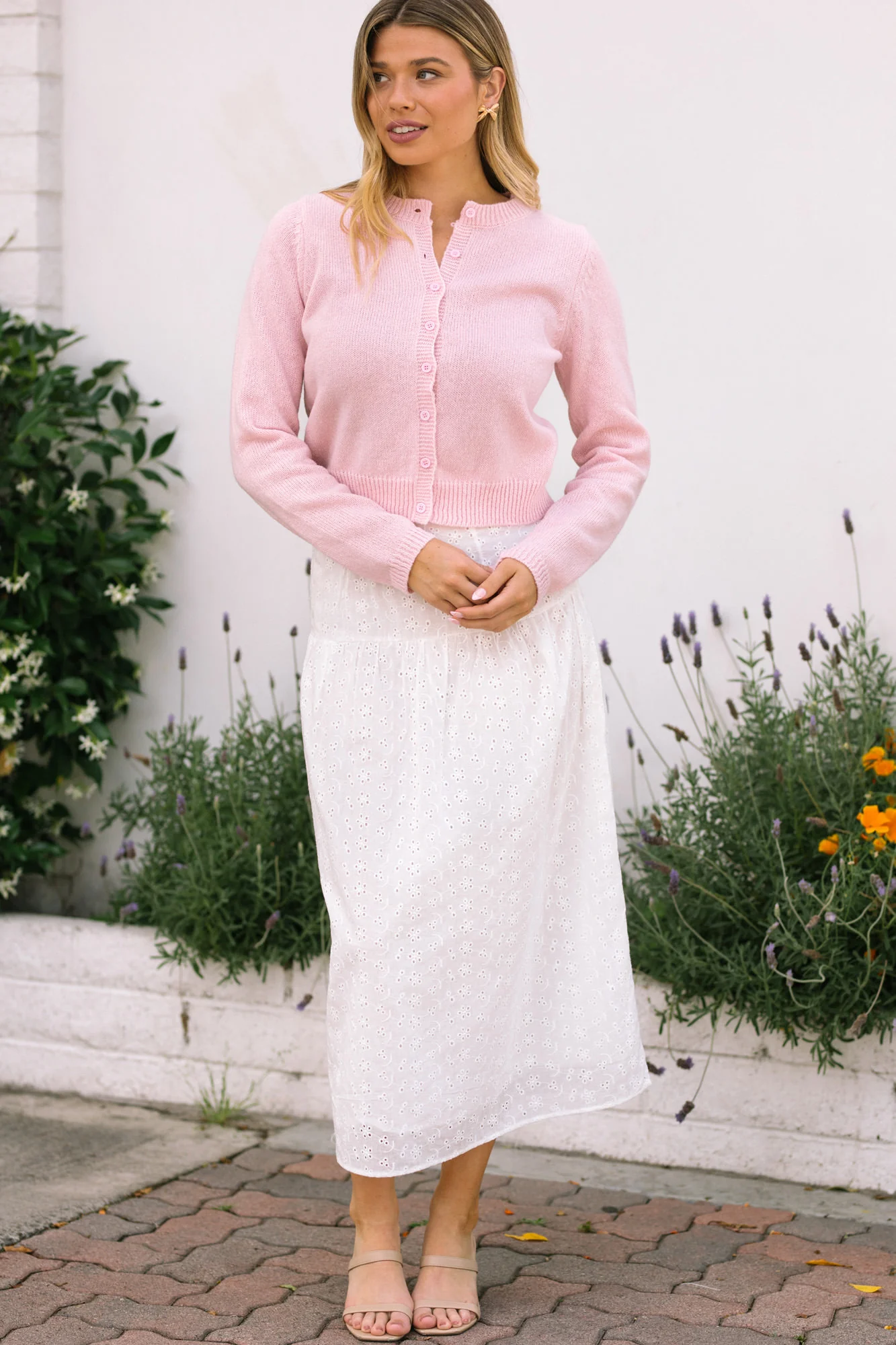 Buttoned Knit Cardigan