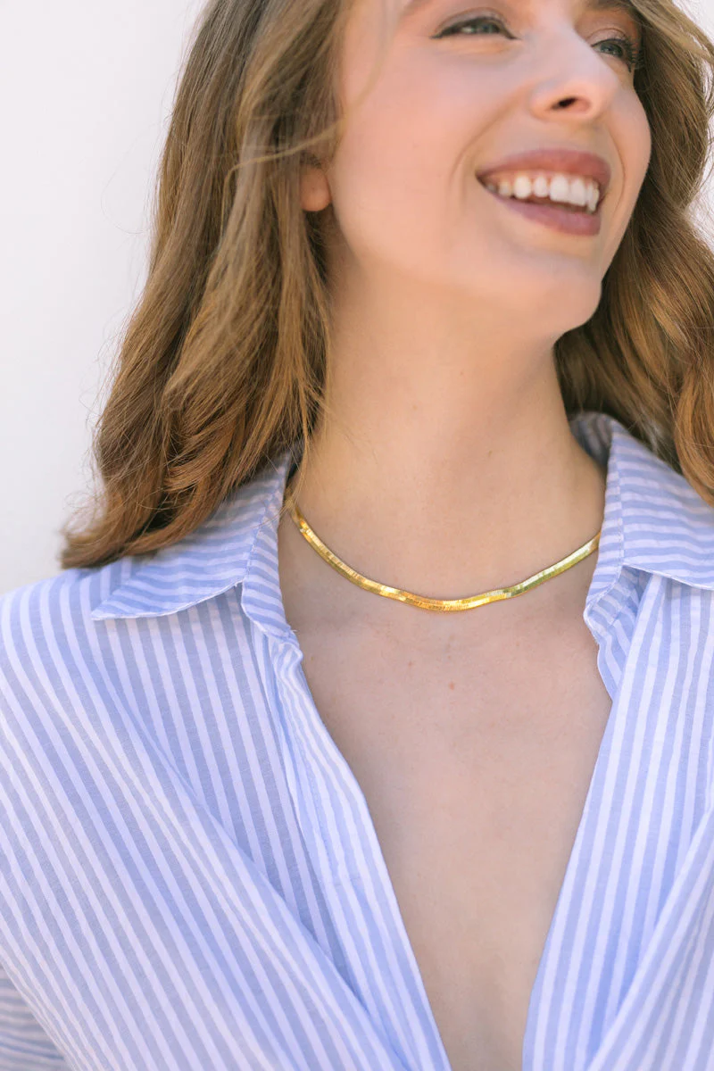 Stream Herringbone Necklace