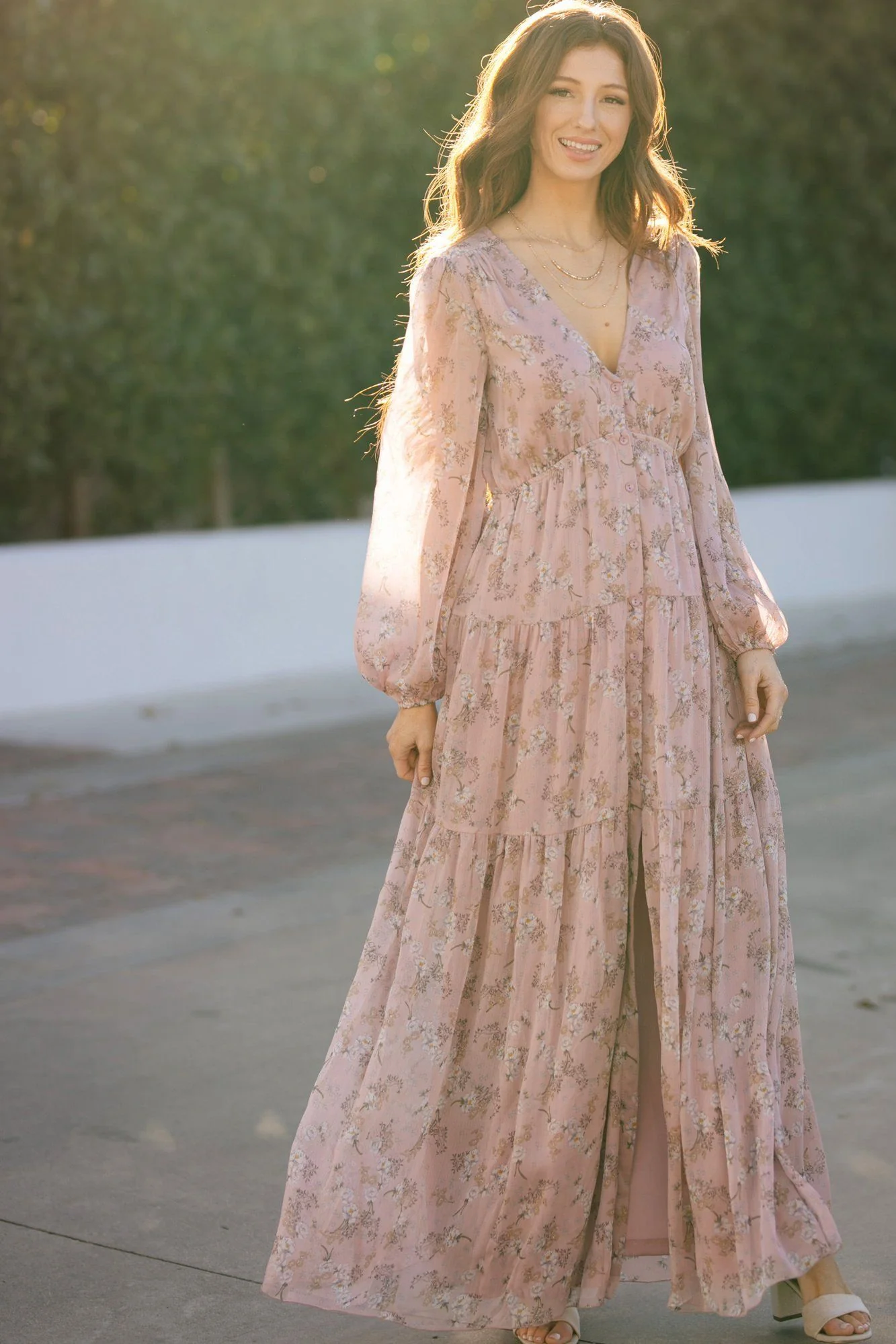 Long Sleeve Floral Maxi Dress