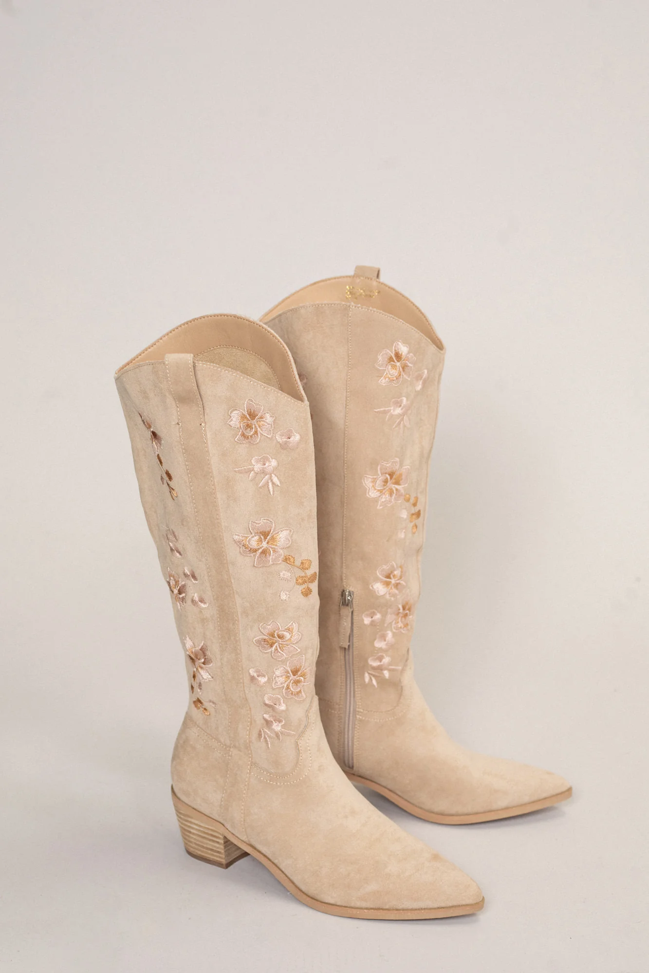Inlaid Western High Boots