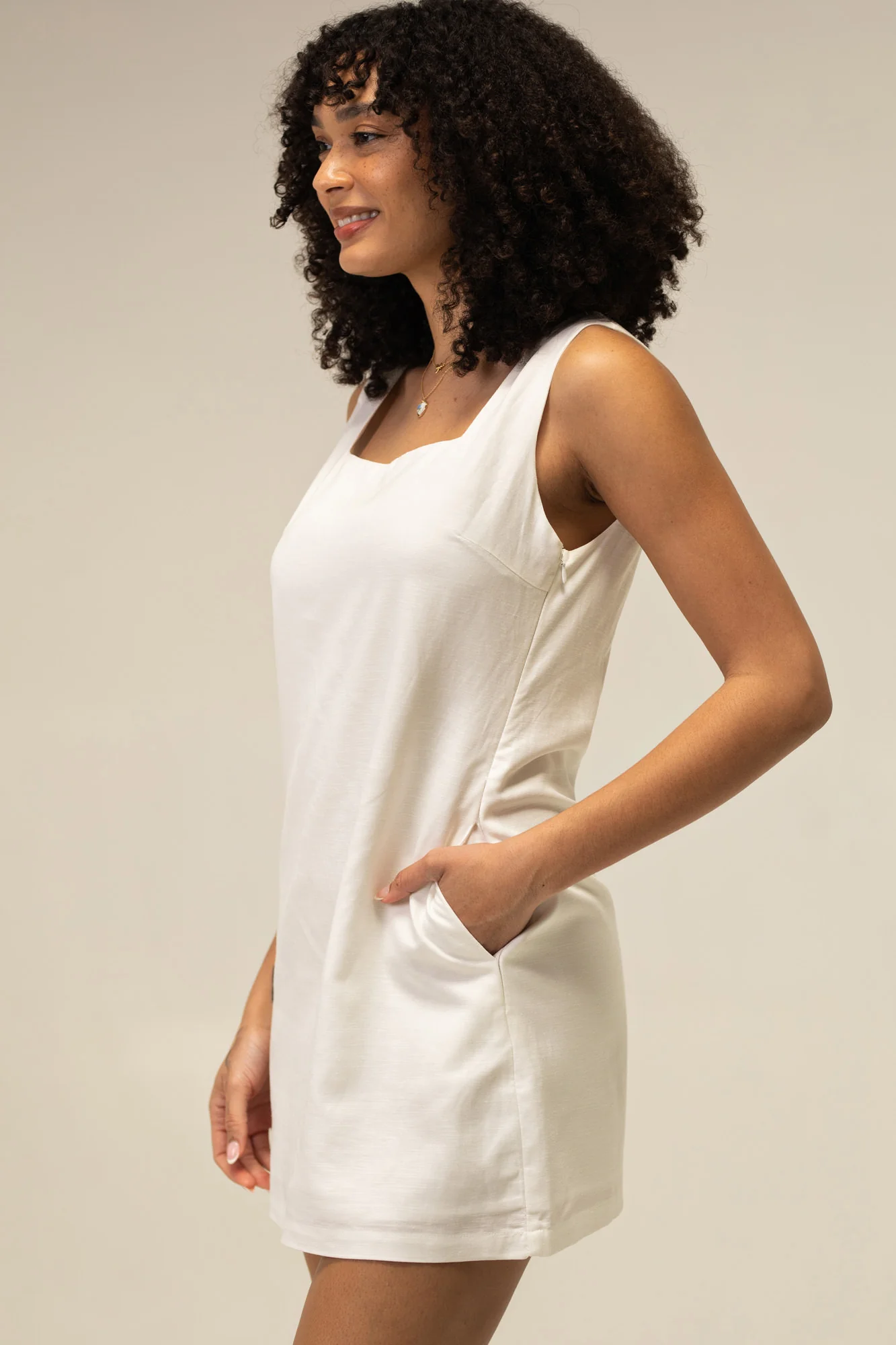 Square Neck Mini Dress