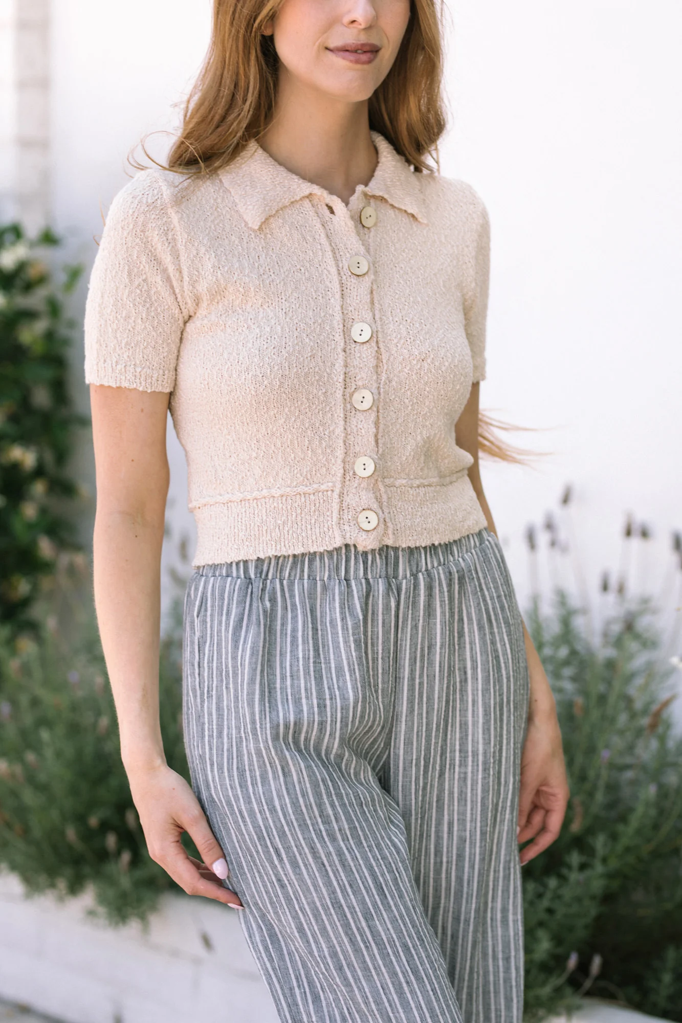 Collared Knit Top