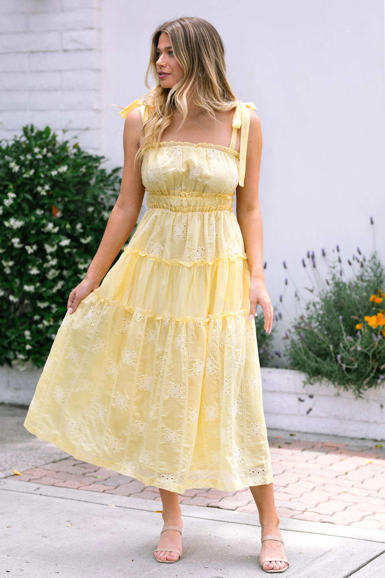 Tiered Eyelet Dress