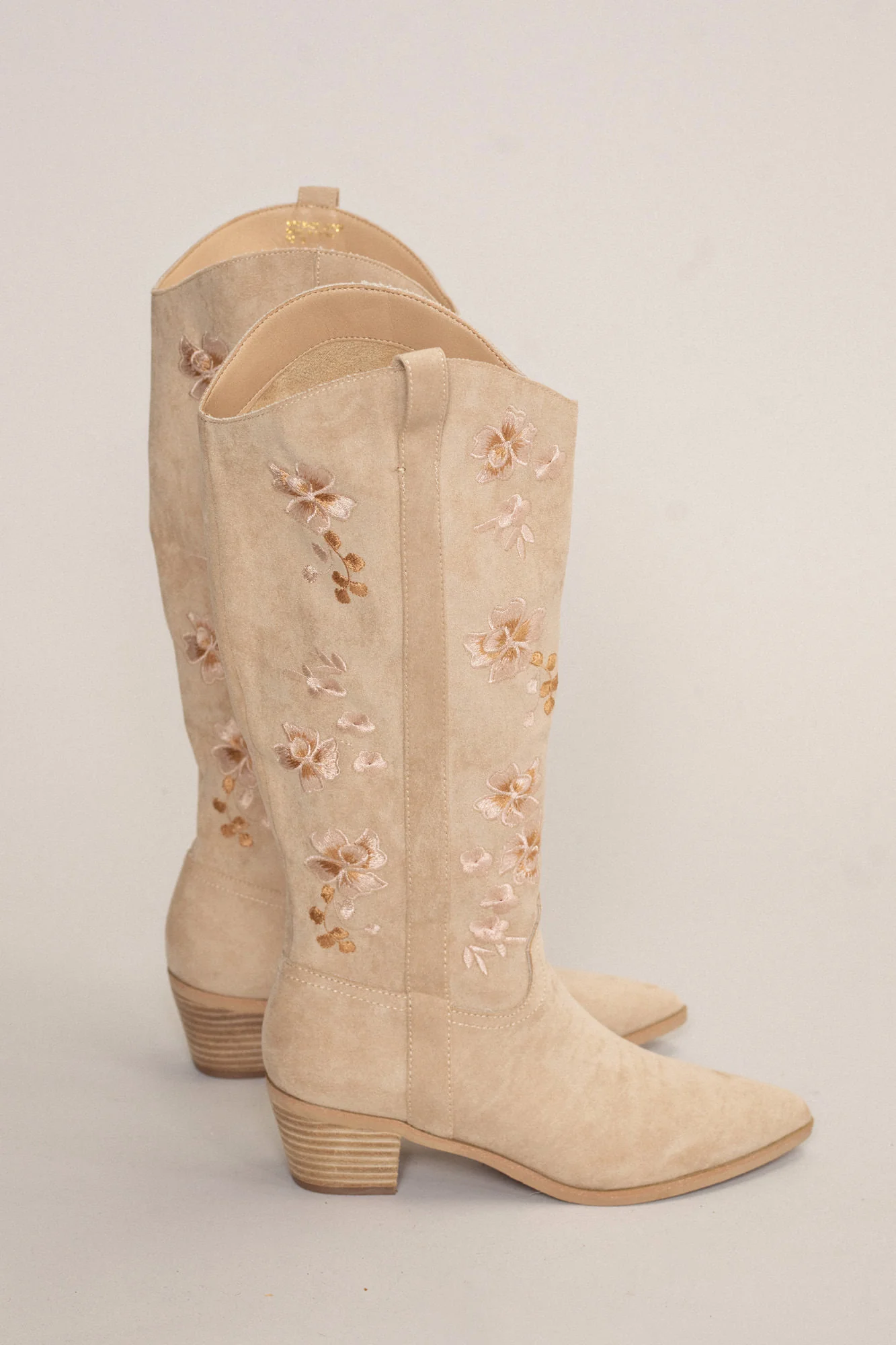 Inlaid Western High Boots