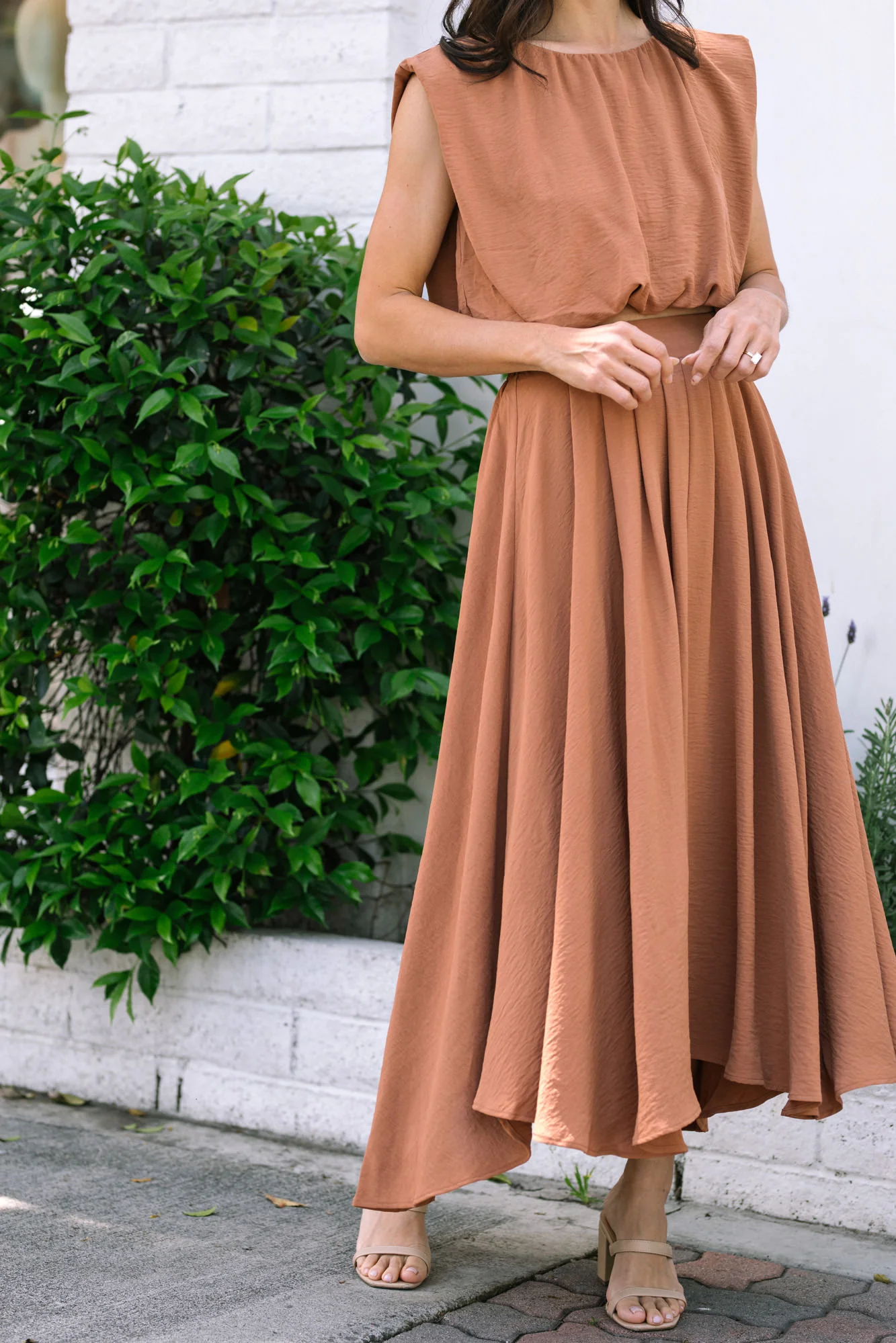 Pleated Midi Skirt