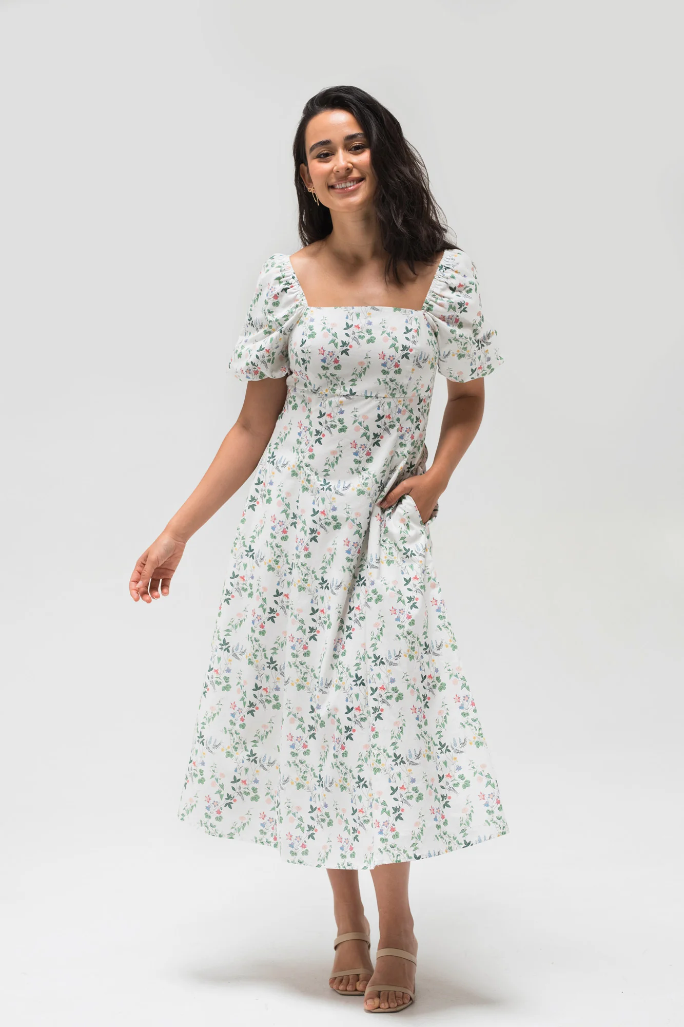 Delilah Floral Midi Dress