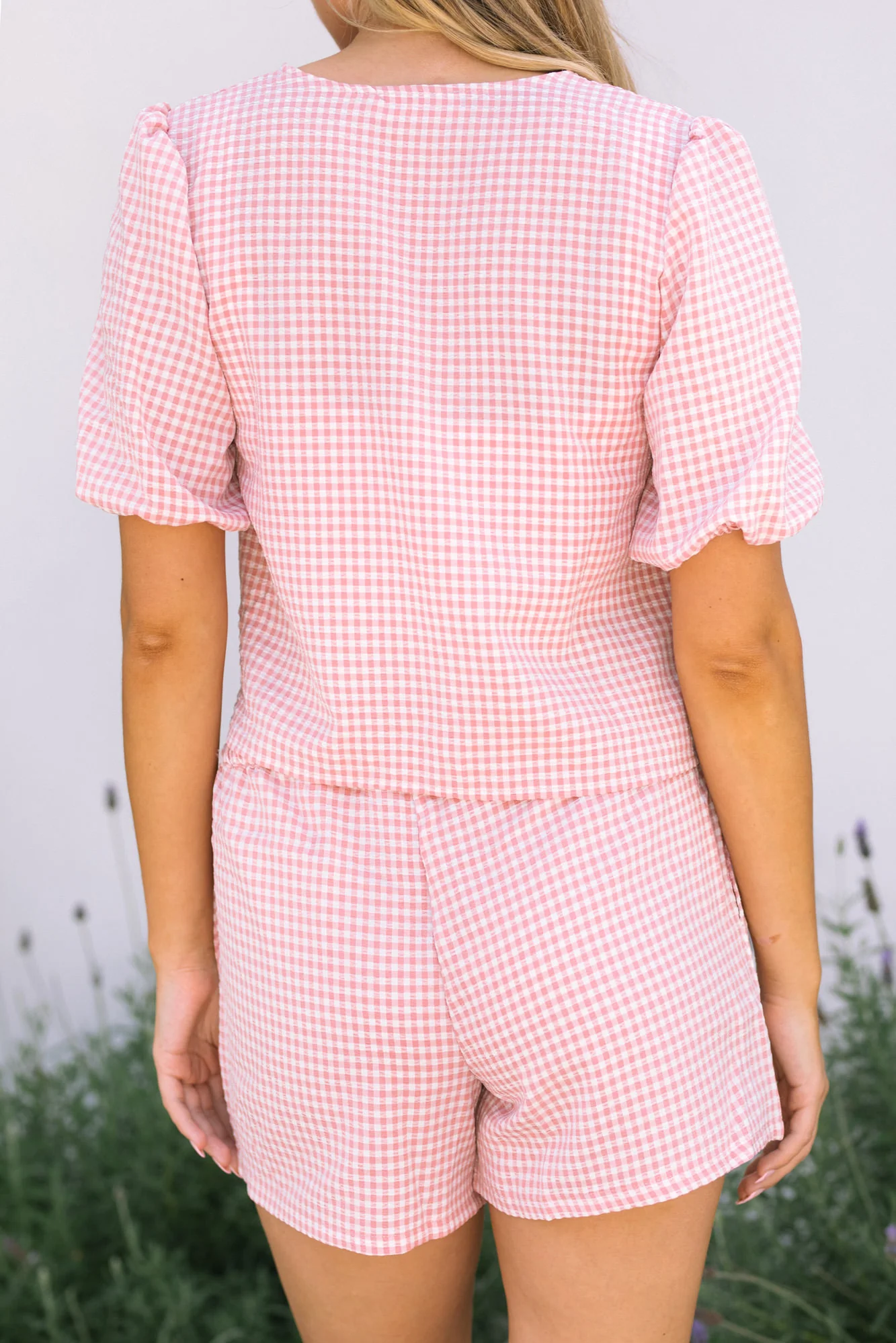 Drawstring Gingham Shorts