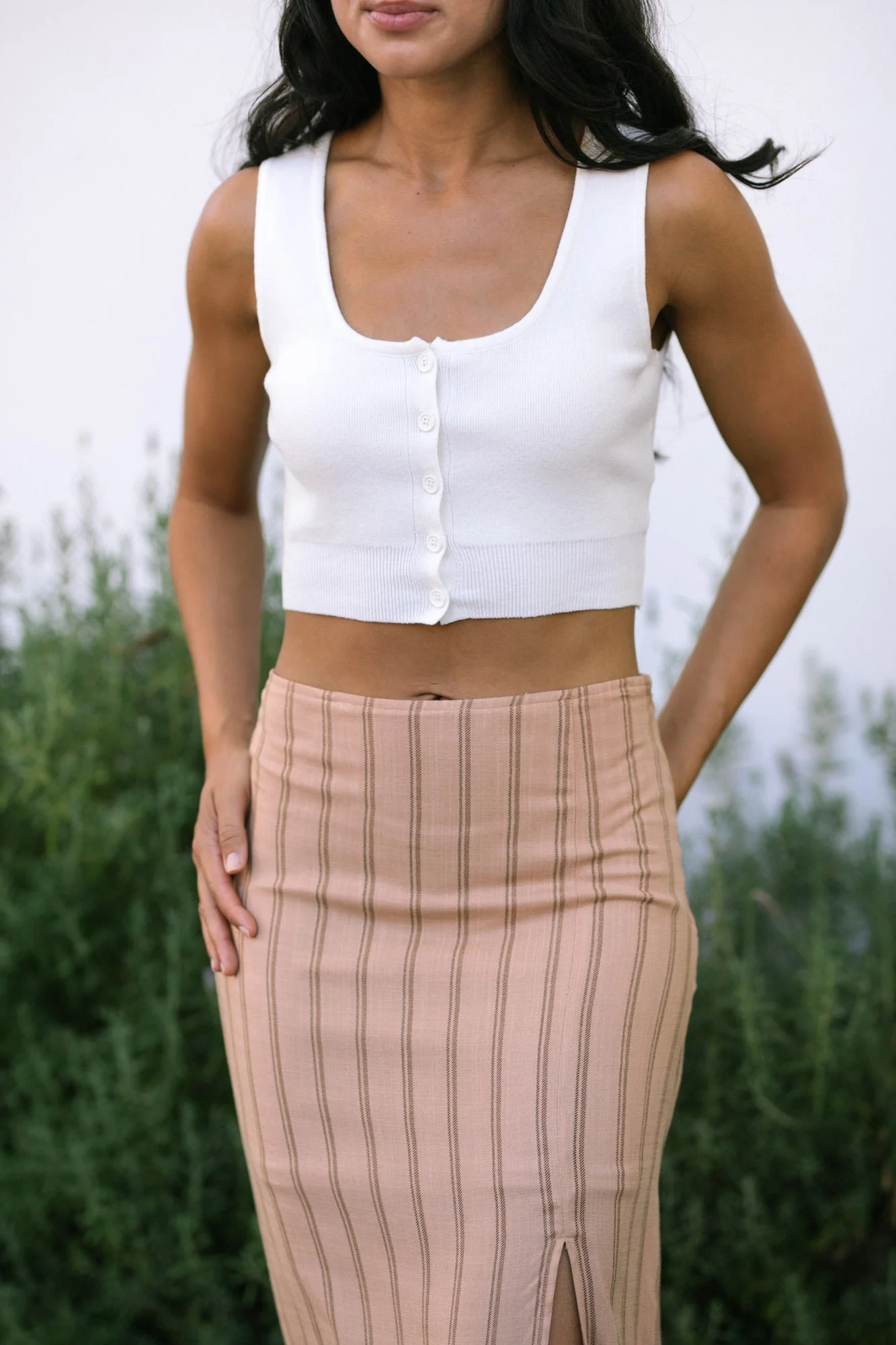 Norma Buttoned Sleeveless Tank