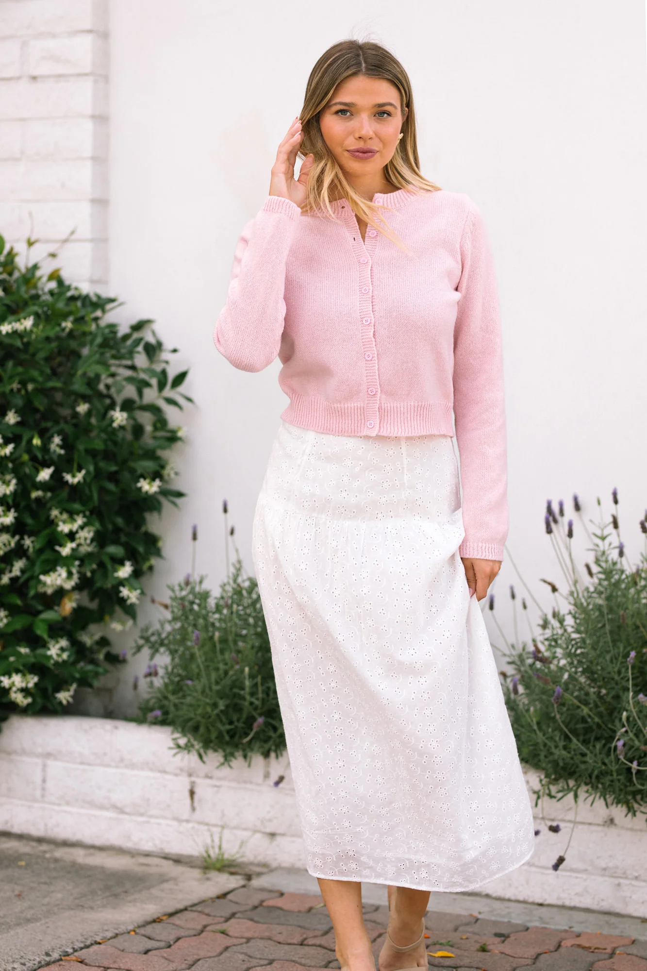 Buttoned Knit Cardigan