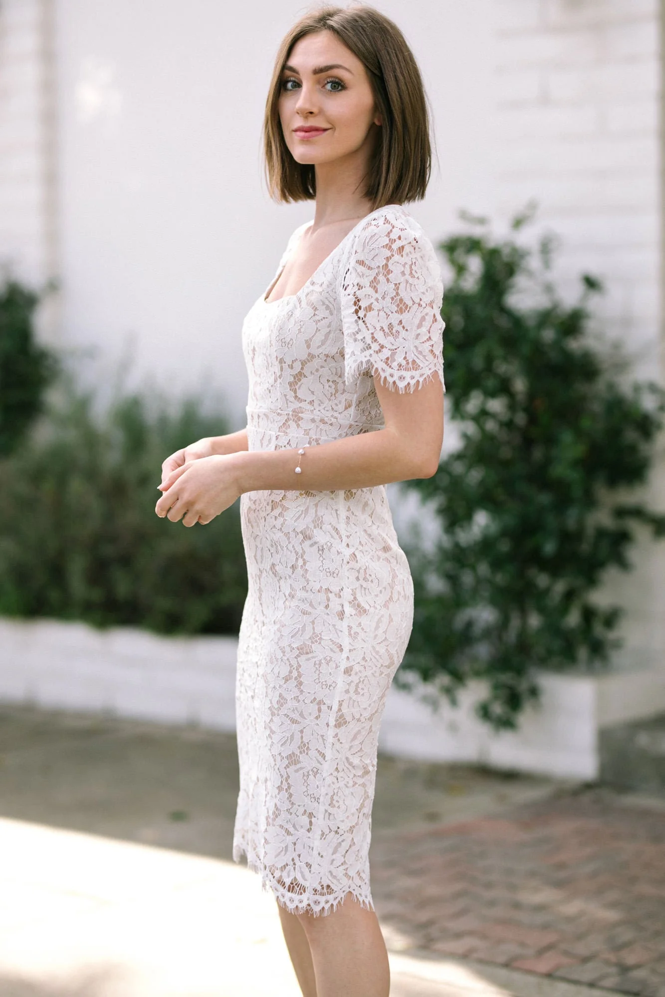 Floral Lace Midi Dress