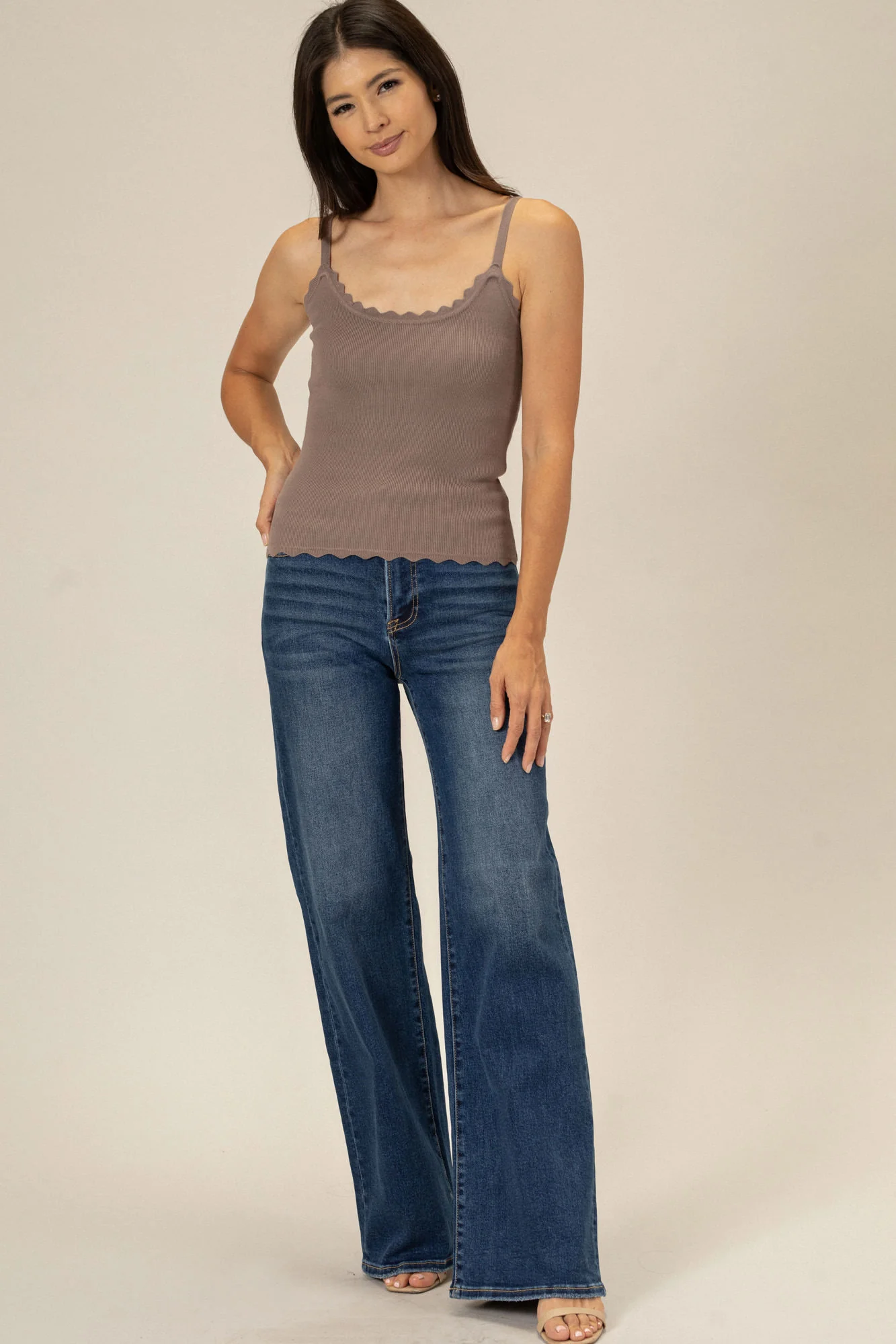 Lonnie Scalloped Cami