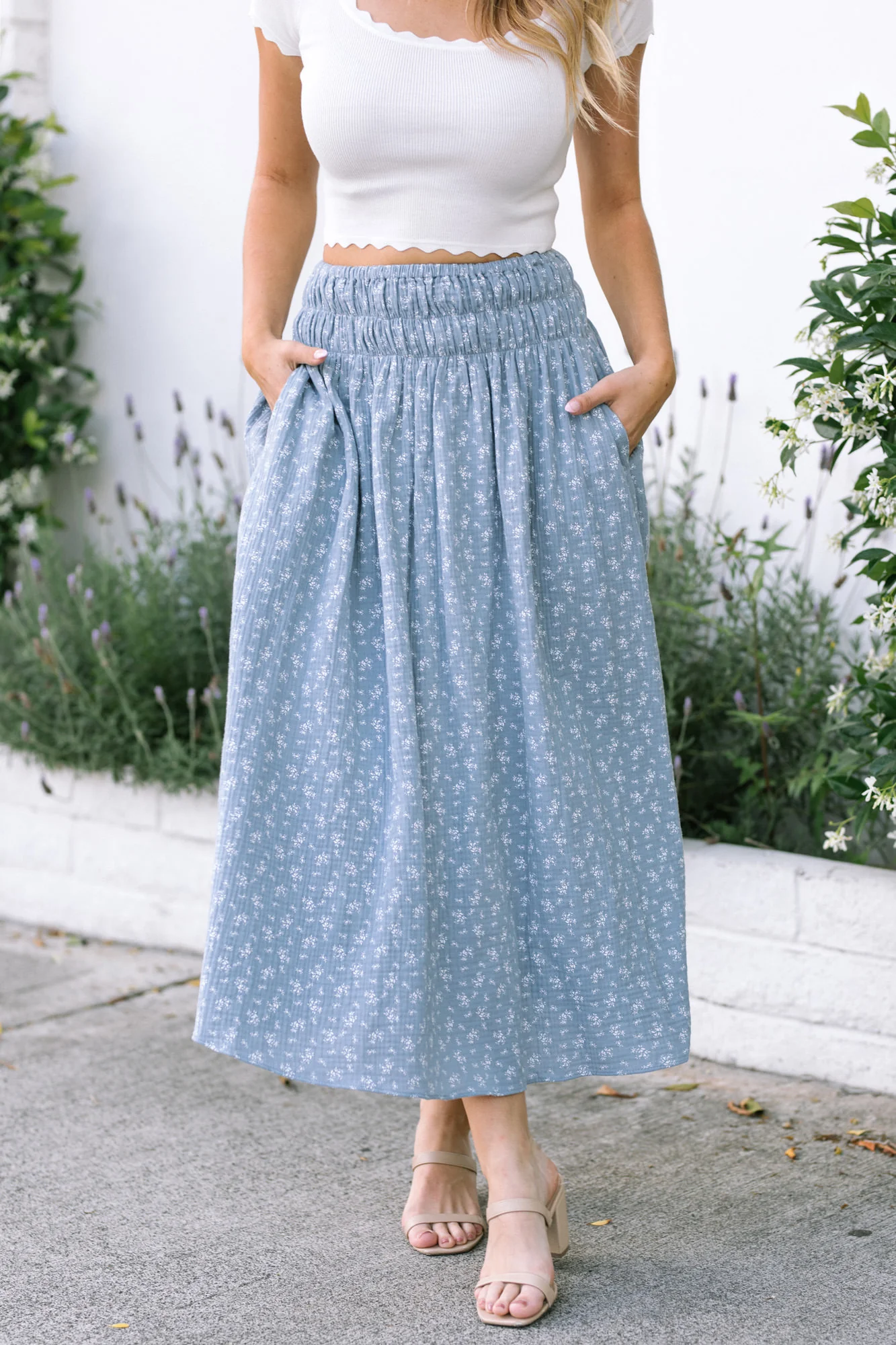 Smocked Waist Skirt